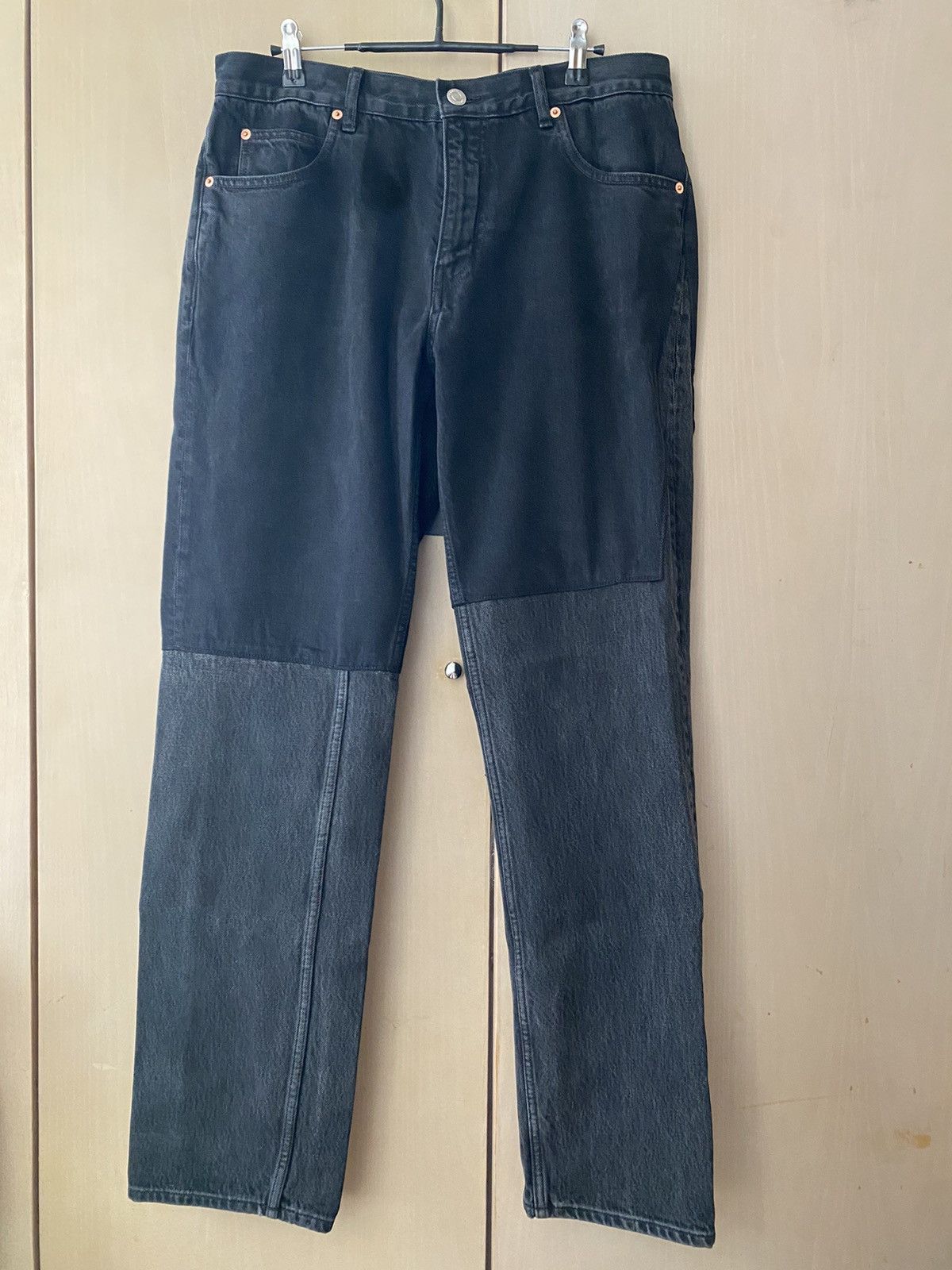 Martine Rose ‼️Made in England‼️Martine Rose two tone denim jeans Size US 34 / EU 50 - 2 Thumbnail