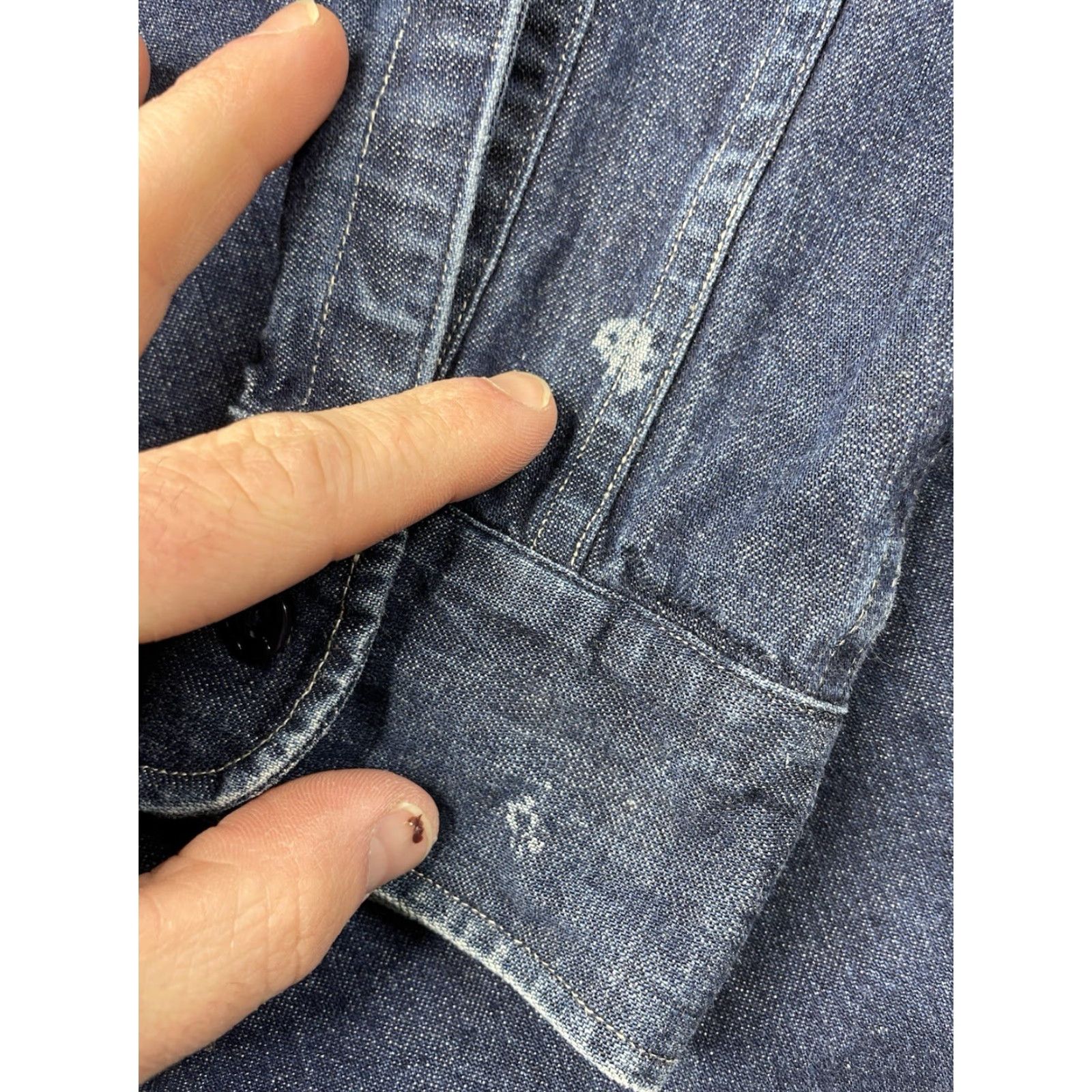 J.Crew J.CREW Wallace & Barnes Heavy Denim Jean Work Shirt Mens Size Small Indigo Blue Jacket Shirt Size US S / EU 44-46 / 1 - 5 Thumbnail
