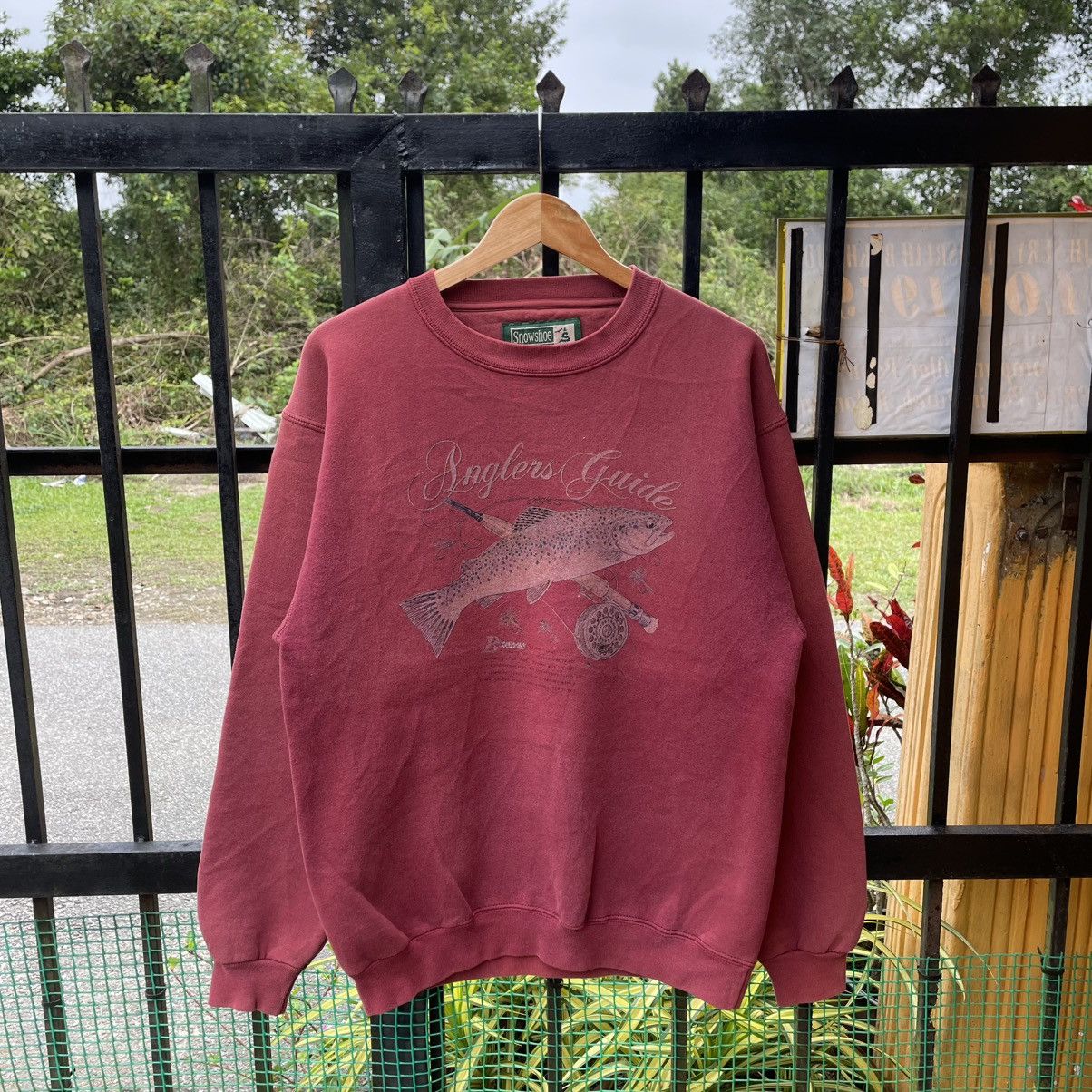 Vintage 🔥Vintage 90s Snowshoe Thomson Big Fish Crewneck Sweatshirts Size US M / EU 48-50 / 2 - 1 Thumbnail