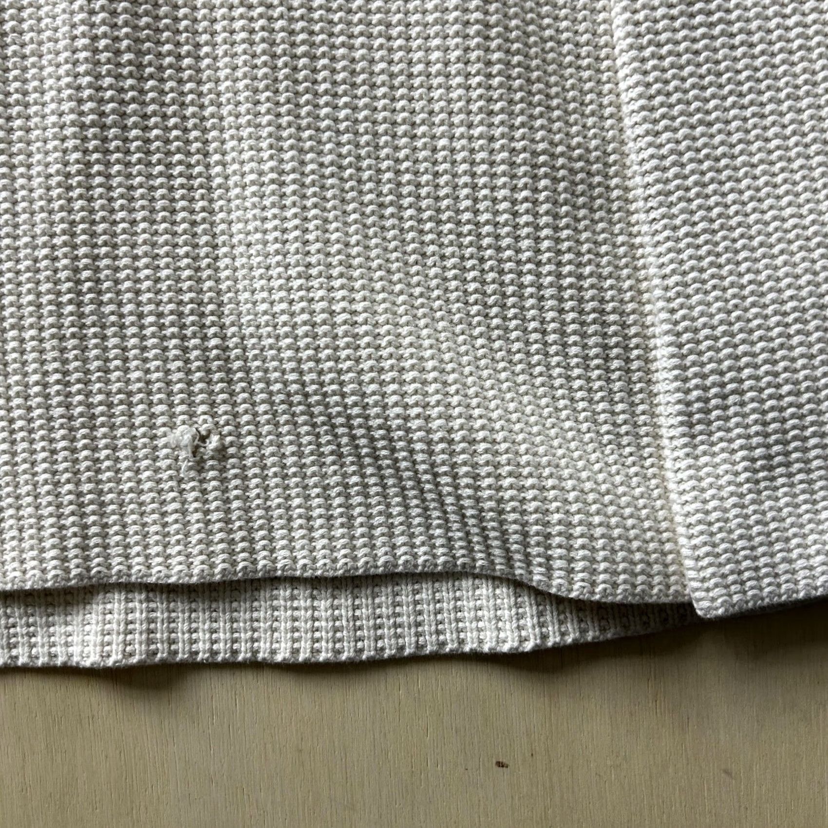 Vintage VINTAGE Blq & Company Sweater Womens One Size White Women Collared Waffle Knit Pullover Size ONE SIZE - 2 Thumbnail