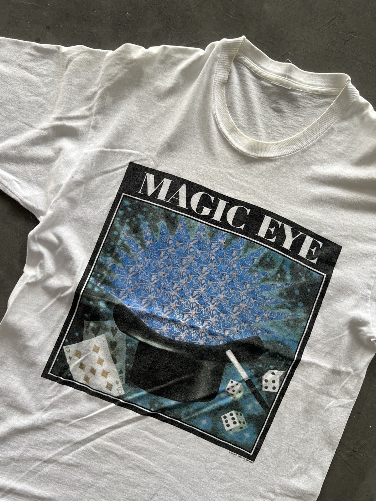 Vintage VERY RARE 1994 MAGIC EYE VINTAGE TSHIRT Size US XL / EU 56 / 4 - 2 Thumbnail