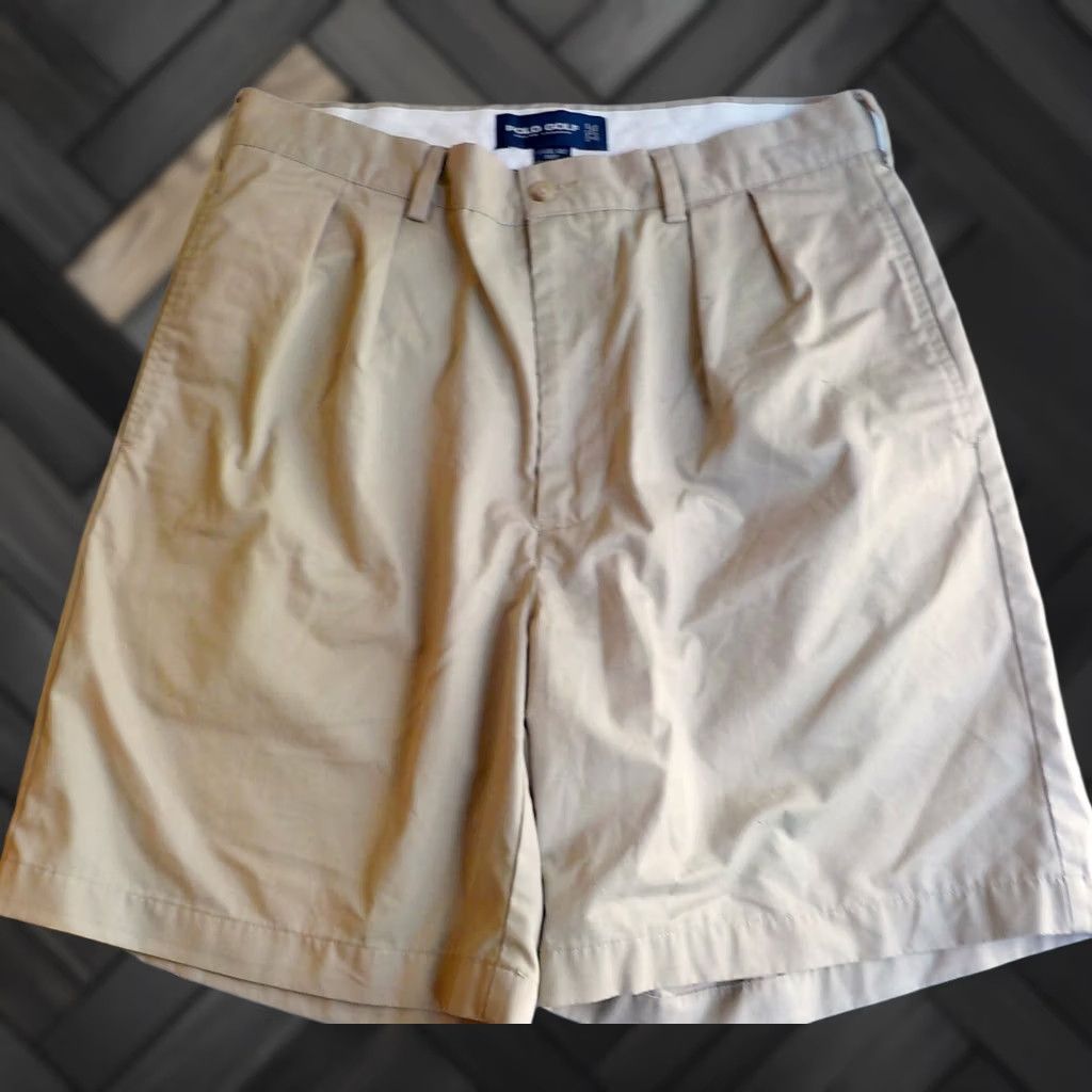 Ralph Lauren POLO Golf Ralph Lauren Shorts Beige Pleated Front 34"W Inseam 7.5" Regular Mens Size US S / EU 44-46 / 1 - 1 Thumbnail