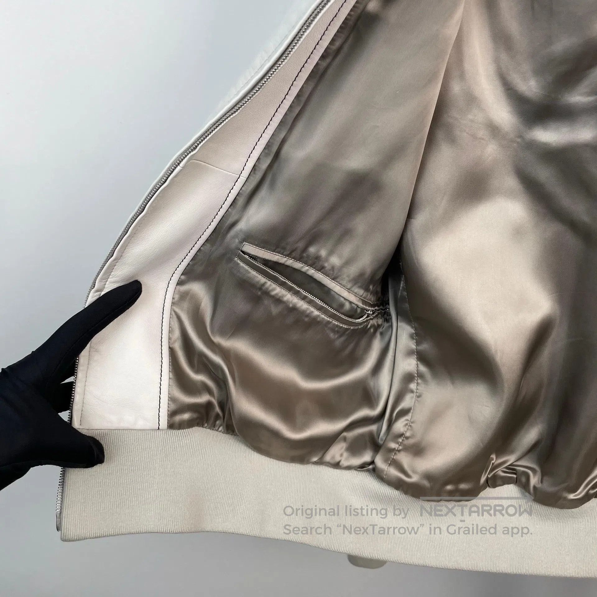 Hermes Hermes White large H pig nose lamb leather pilot jacket| Size US M / EU 48-50 / 2 - 4 Thumbnail