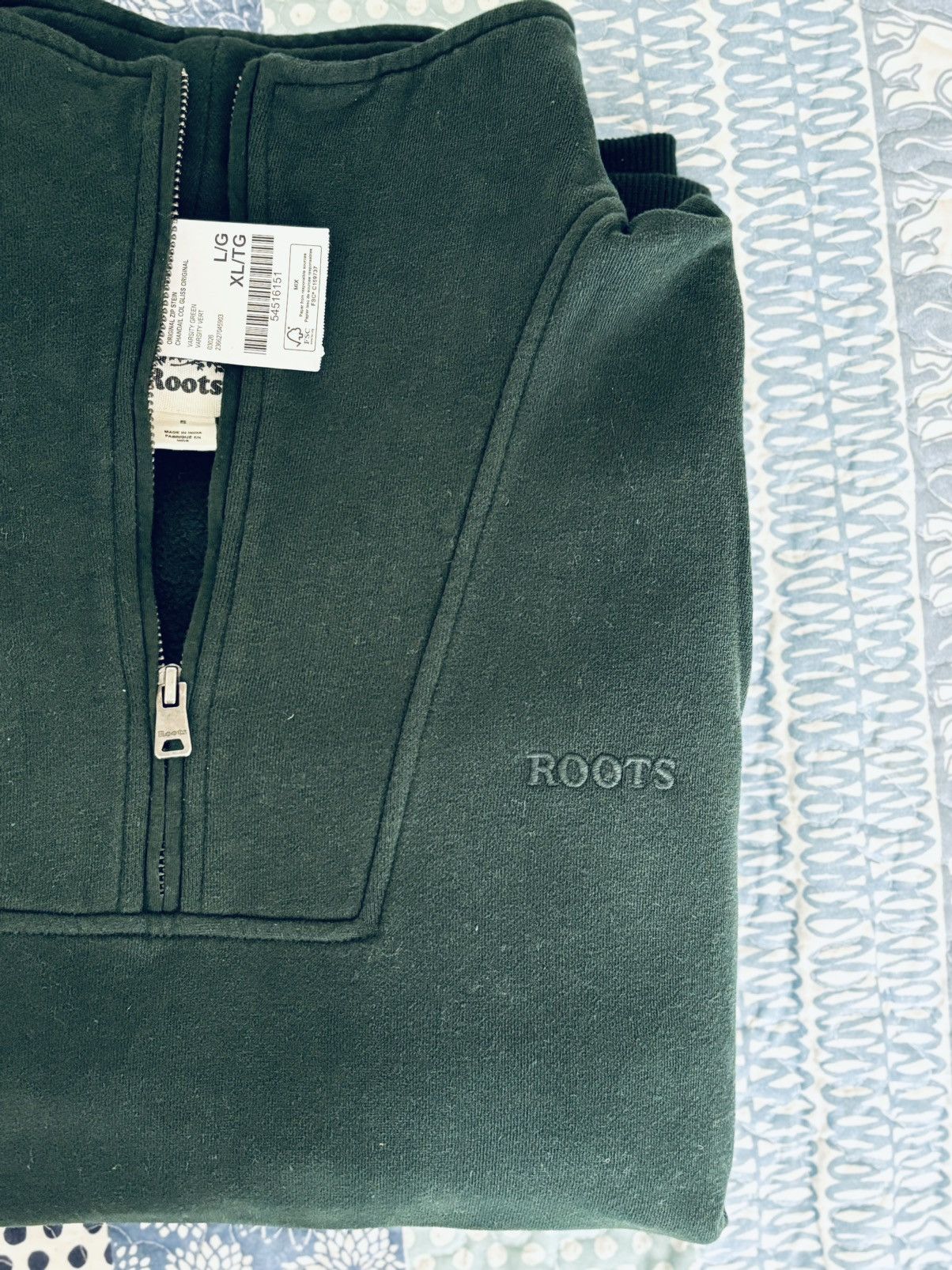 Roots ROOTS Half Zip Stein Gender Free - Green Shadow Size US L / EU 52-54 / 3 - 2 Thumbnail