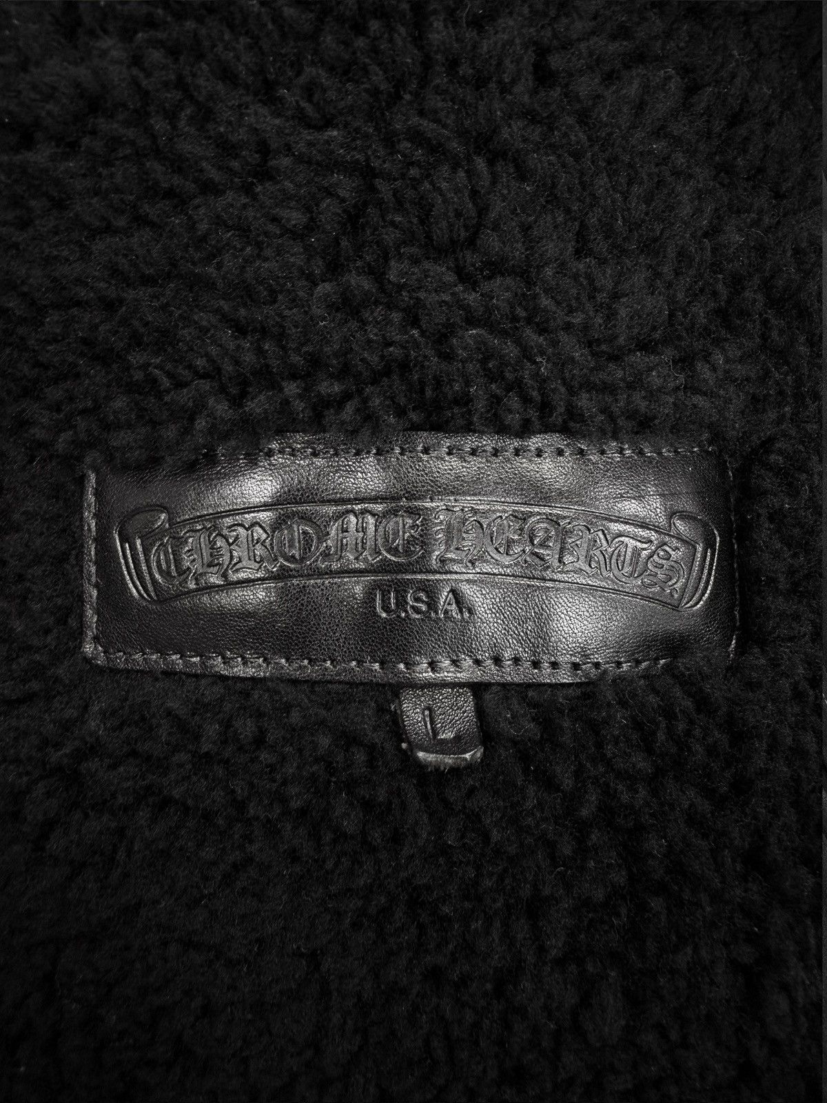 Chrome Hearts Chrome Hearts Mouton Fur Suede Shearling Lined .925 Silver Sun Faded Jacket Size US L / EU 52-54 / 3 - 6 Thumbnail