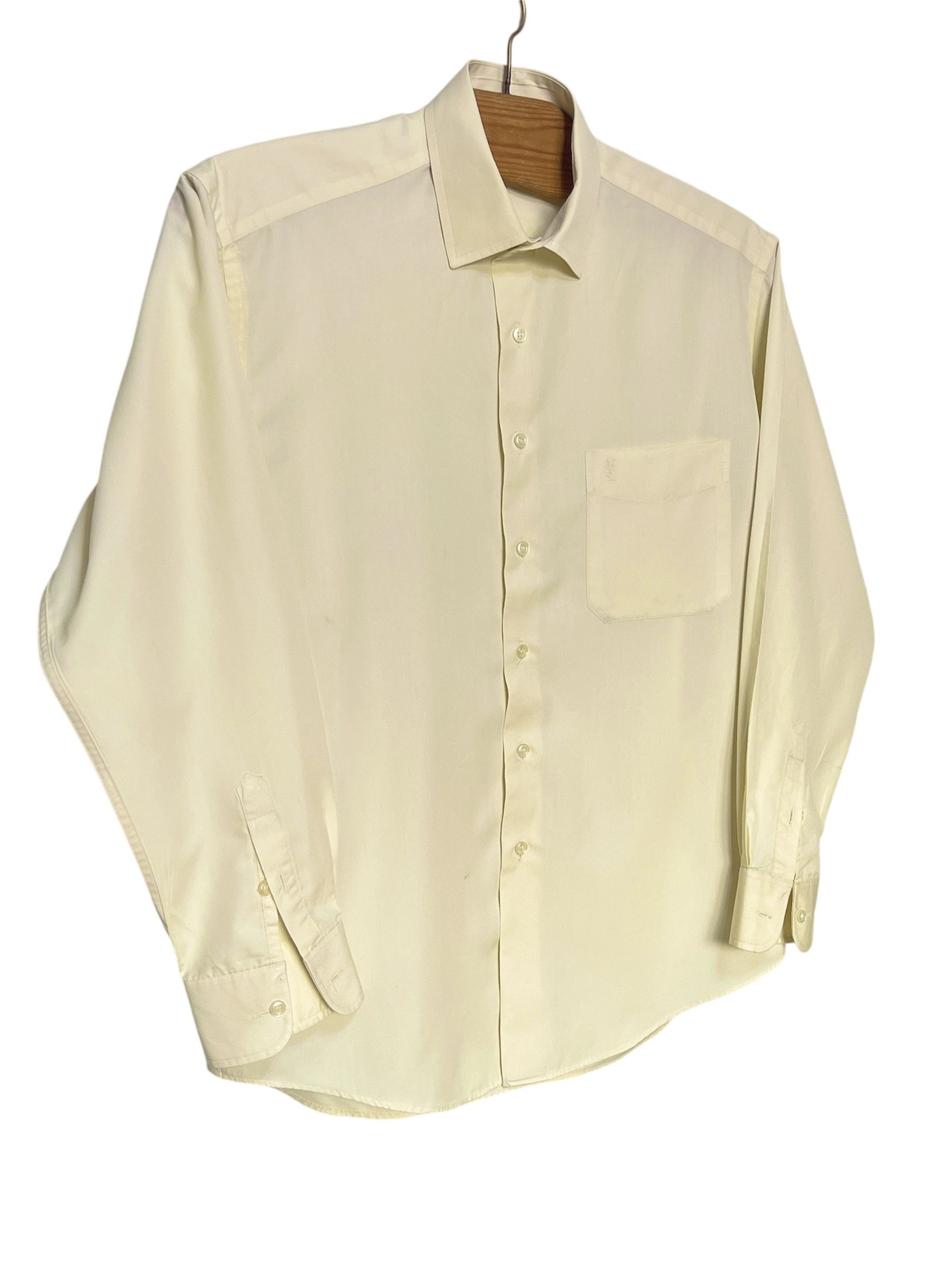 Yves Saint Laurent 🔥 YSL Yves Saint Laurent shirt size L cream yellow Size US L / EU 52-54 / 3 - 3 Thumbnail