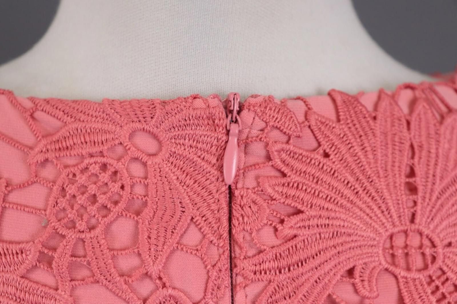 Lauren Ralph Lauren Lauren Ralph Lauren Pink Mesh Floral A-Line Dress Size 6 Size M / US 6-8 / IT 42-44 - 12 Thumbnail