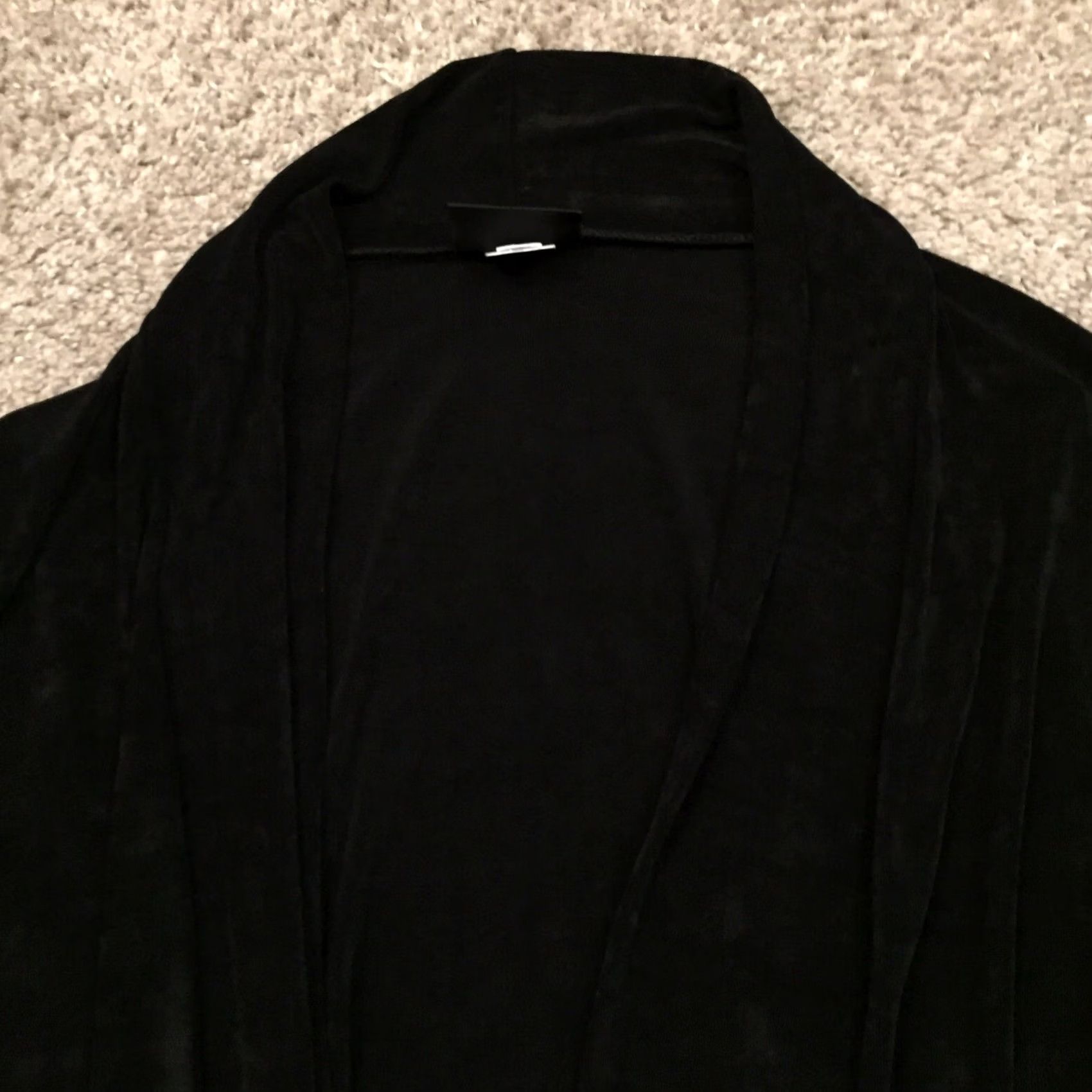Vintage Ahni Shirt Womens Size 1 Black Open Front Long Sleeve Blouse Tunic Women's Medium? Size XS / US 0-2 / IT 36-38 - 3 Thumbnail