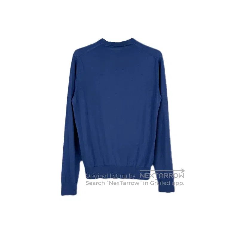 Prada Prada Blue classic embroidered logo sheep wool sweater Size US S / EU 44-46 / 1 - 2 Thumbnail
