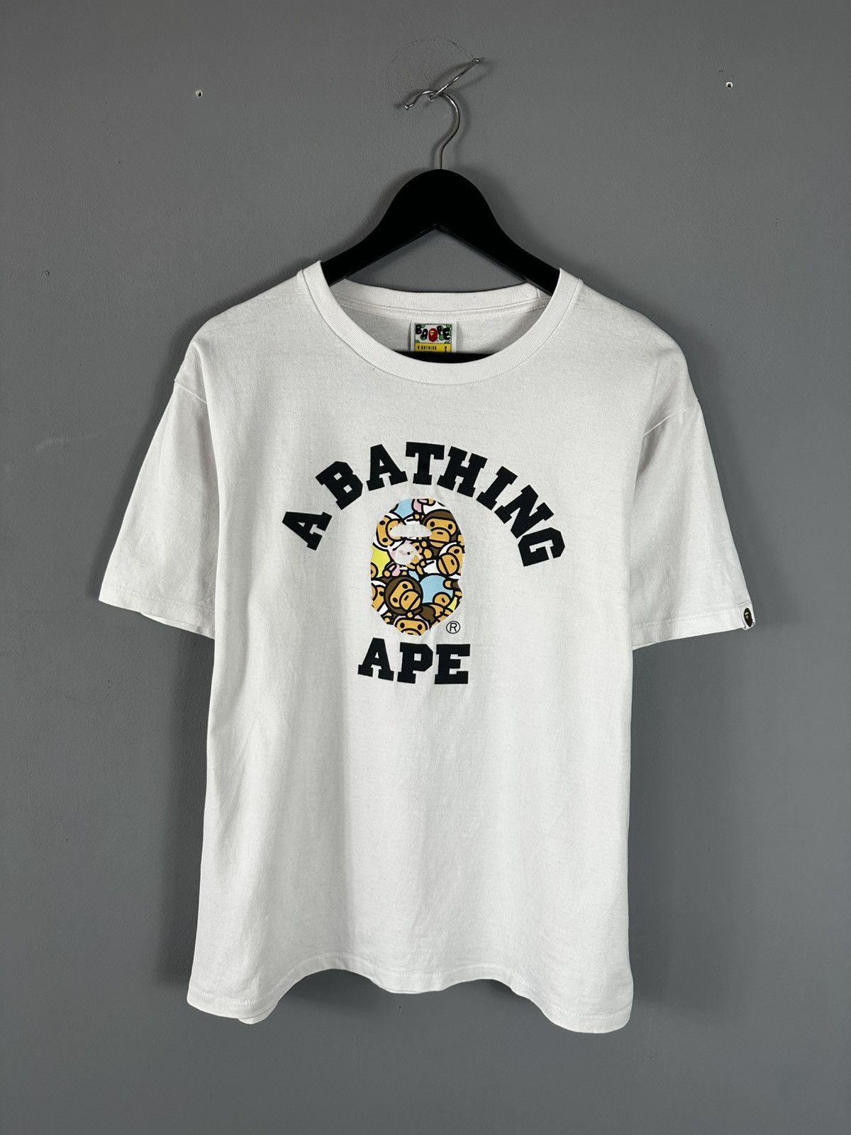 Bape White Bape T shirt used L fits like Large | Grailed Bape White Bape T shirt used L fits like Large | Grailed