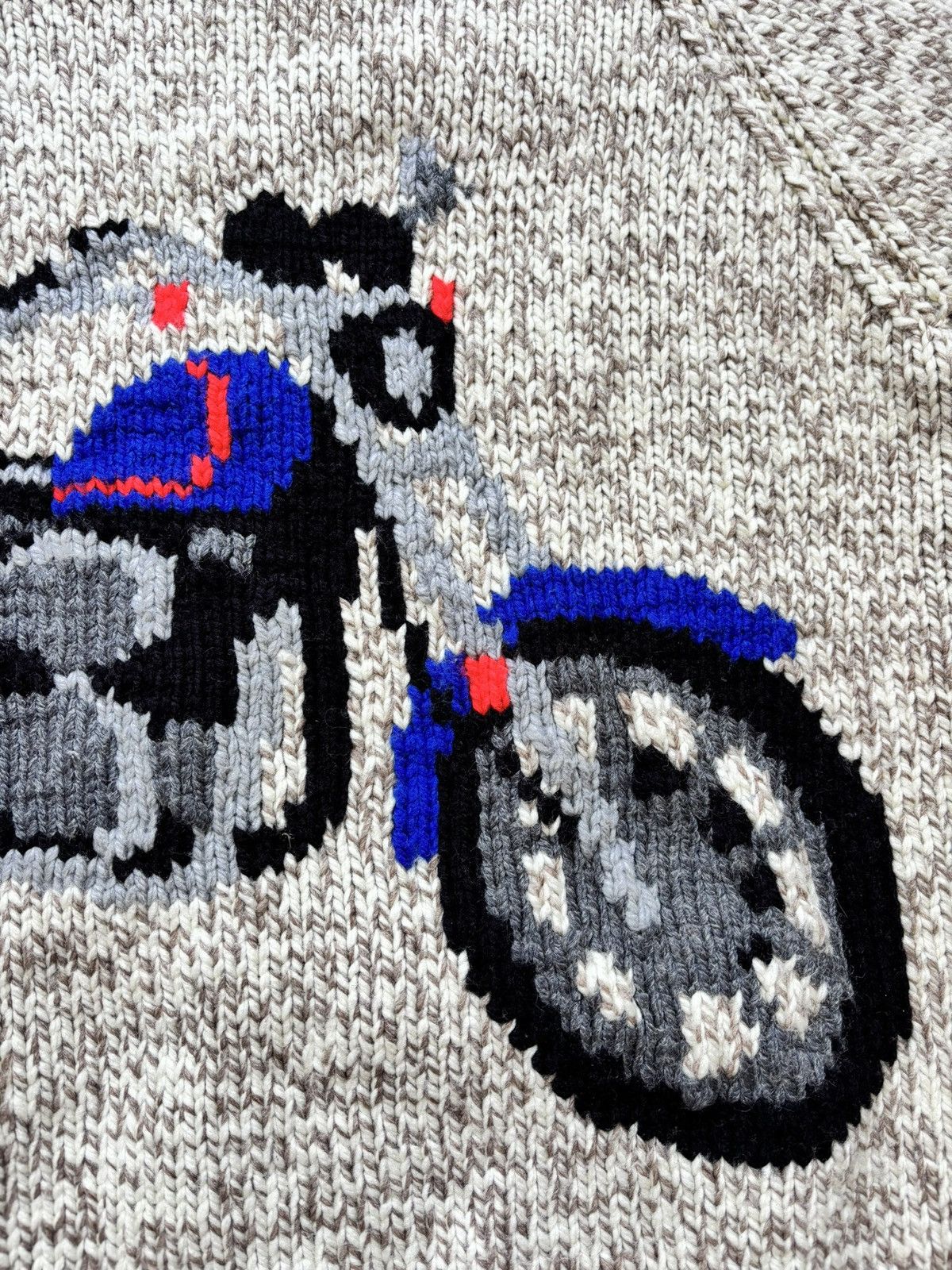 Other Vintage Hand Knit Motorcycle Cardigan Wool Cowichan Sweater Size US L / EU 52-54 / 3 - 8 Thumbnail