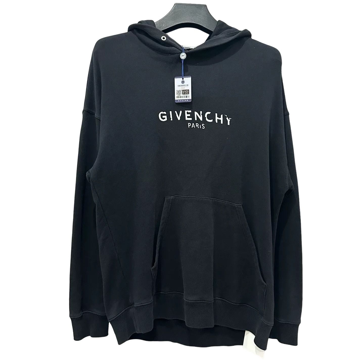 Givenchy Givenchy Distressed Logo Hoodie US M Size US M / EU 48-50 / 2 - 1 Thumbnail