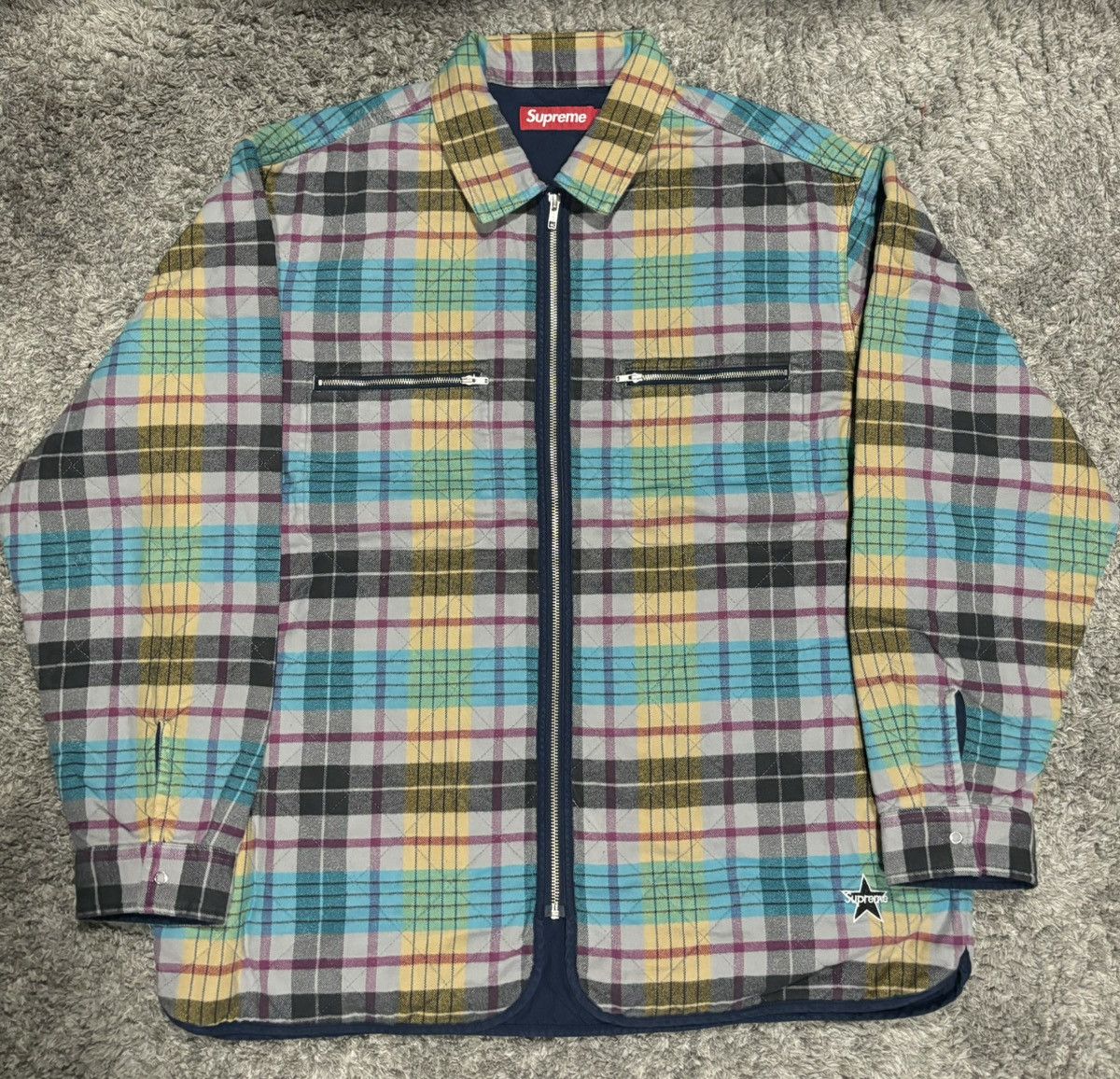 Supreme Quilted Flannel | Grailed