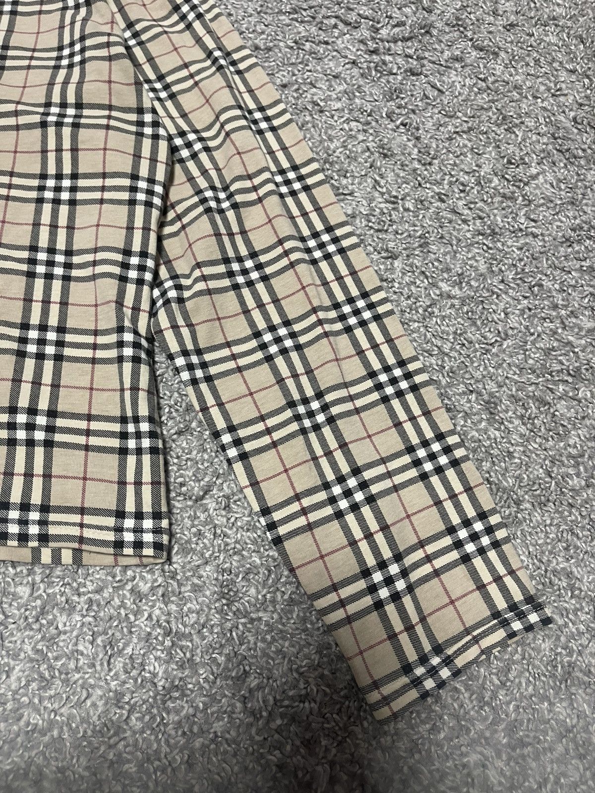 Burberry Burberry London Nova Check Crew Neck Long Sleeve Beige M Size M / US 6-8 / IT 42-44 - 6 Thumbnail