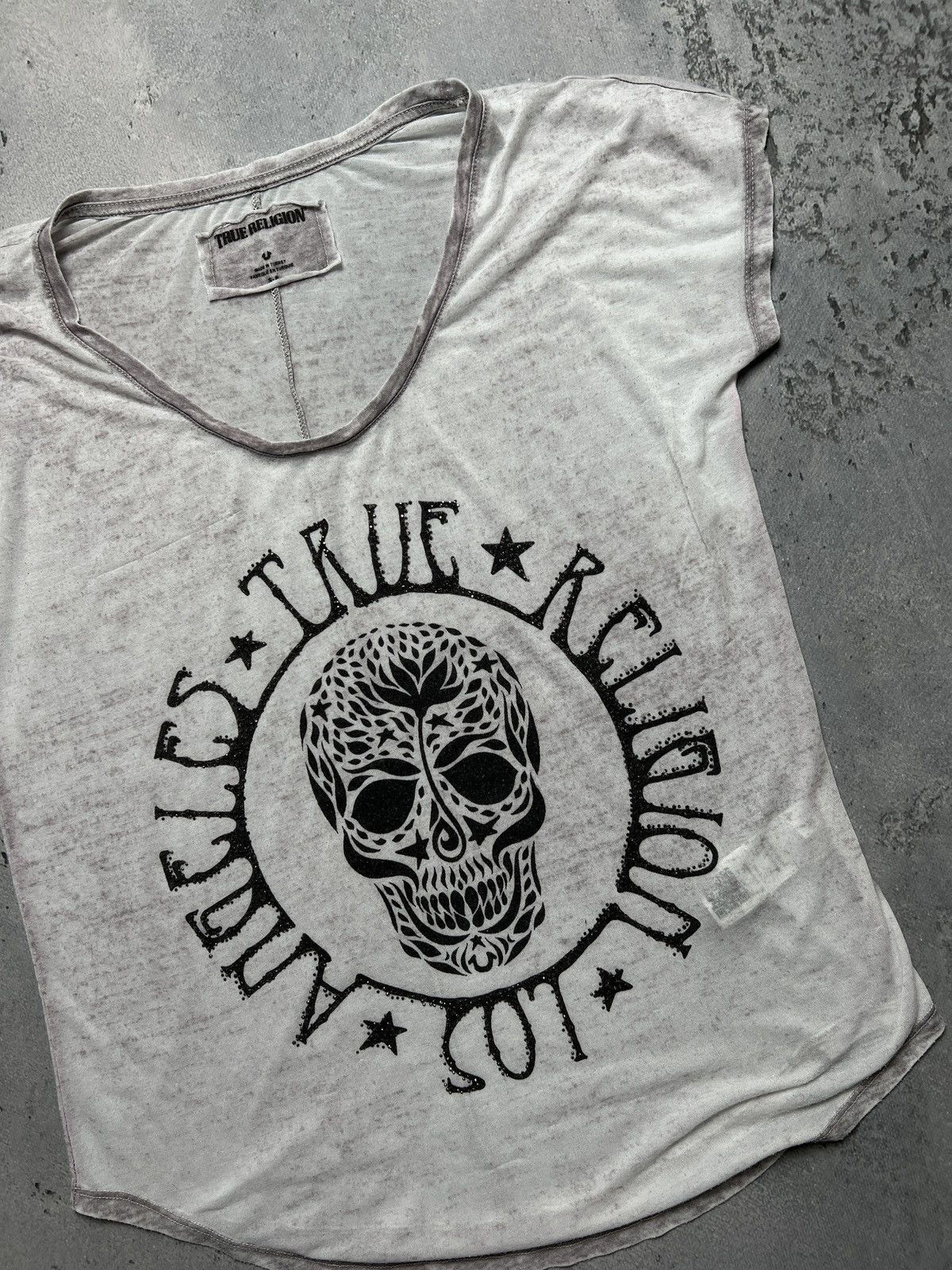True Religion True Religion Skull Los Angeles USA T Shirt Big Logo Y2k Rap Size S / US 4 / IT 40 - 3 Thumbnail