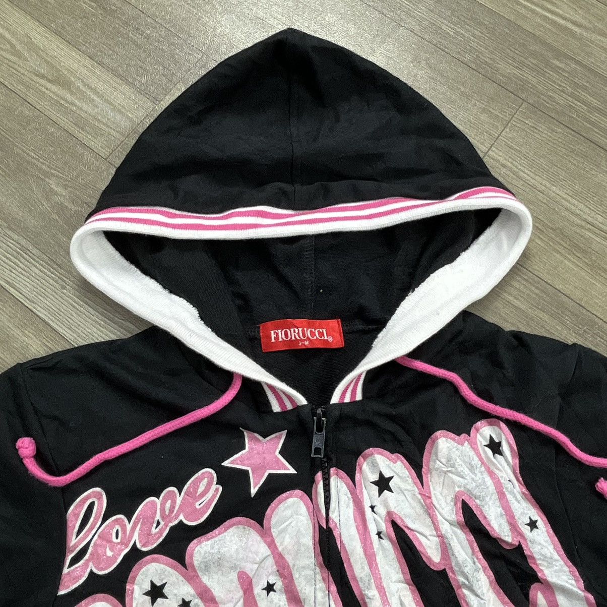 If Six Was Nine × Japanese Brand × Le Grande Bleu (L.G.B.) 2000s Fiorucci Poem Lgb Style Zip Hoodie Short Sleeve Size S / US 4 / IT 40 - 5 Thumbnail
