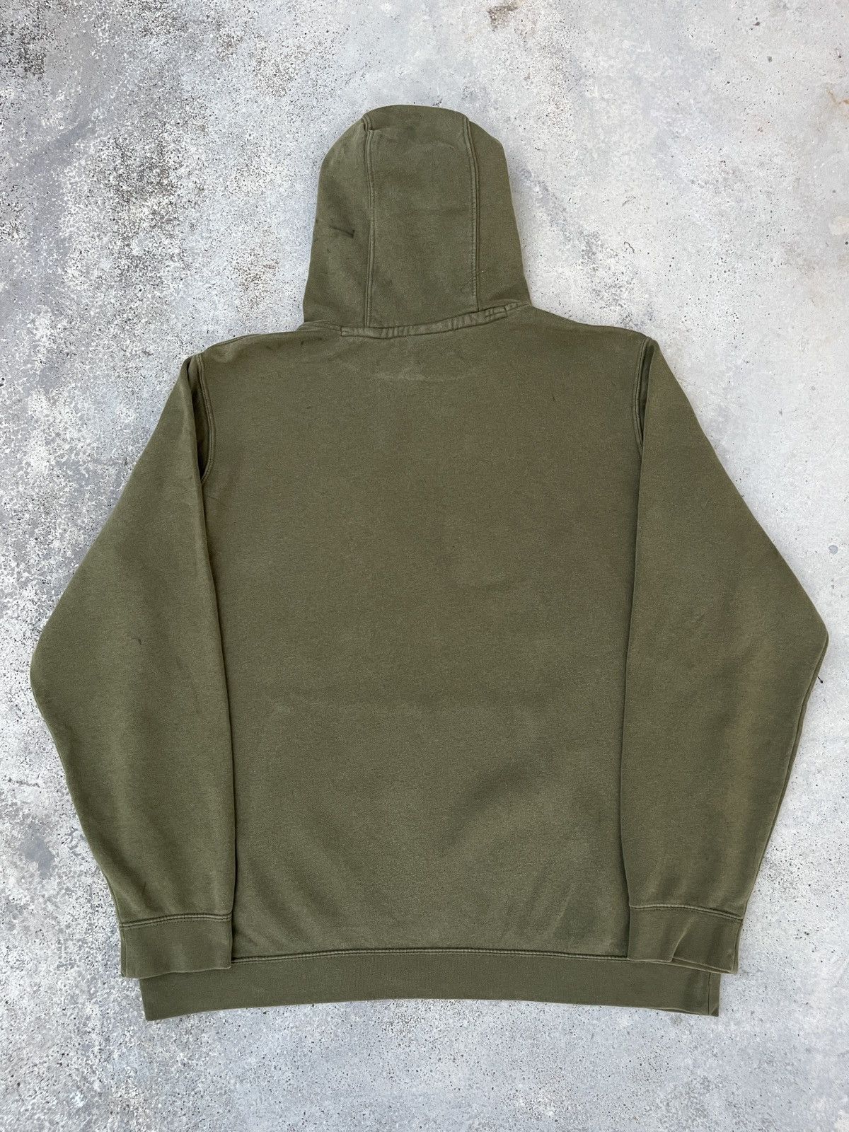 Nike × Vintage Vintage Nike Small Swoosh Faded Green Pullover Hoodie Size US XXL / EU 58 / 5 - 3 Thumbnail
