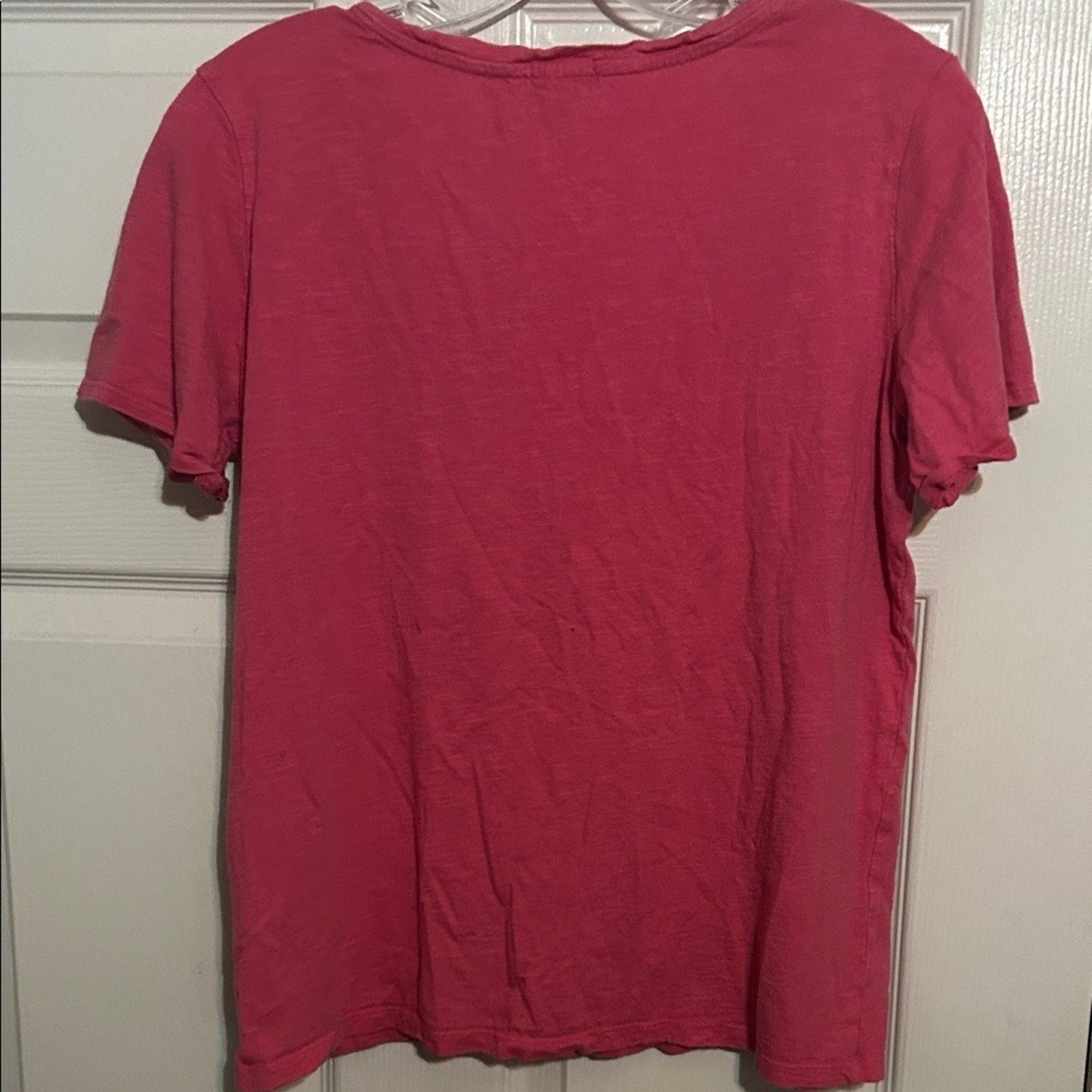 Splendid Splendid Coral Short Sleeve V-Neck Tee Size M / US 6-8 / IT 42-44 - 3 Thumbnail