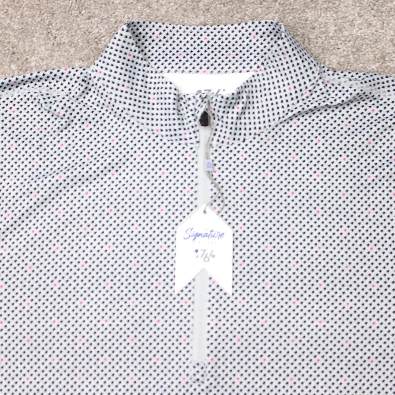Vintage 1764 Sweatshirt Mens Large Gray Geometric 1/4 Zip NWT Signature Collection 90s Theme Shirt Clothing Size US L / EU 52-54 / 3 - 4 Thumbnail