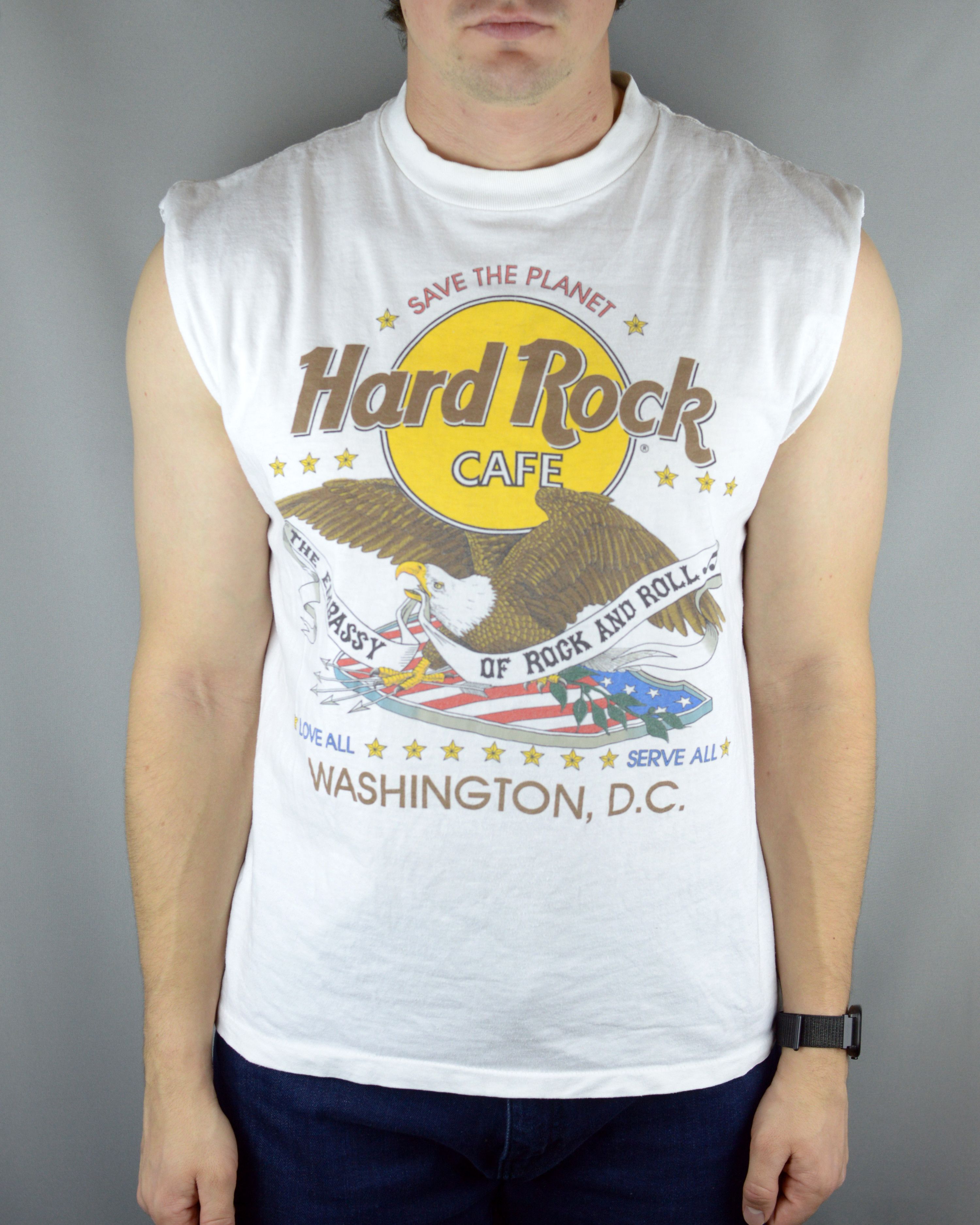 Vintage USA Bold Eagle Hard Rock Washigton DC t shirt Size US L / EU 52-54 / 3 - 1 Thumbnail
