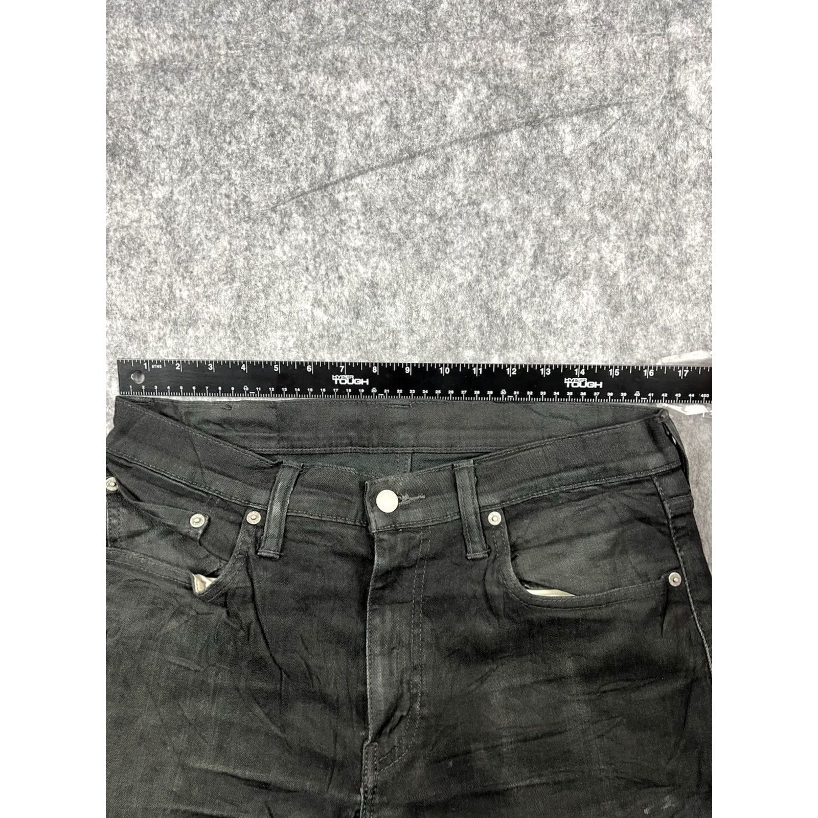 Levi's Levi's 512 Jeans Slim Regular 33x34 Denim Black 90s USA Distressed Mens Size US 33 - 6 Thumbnail