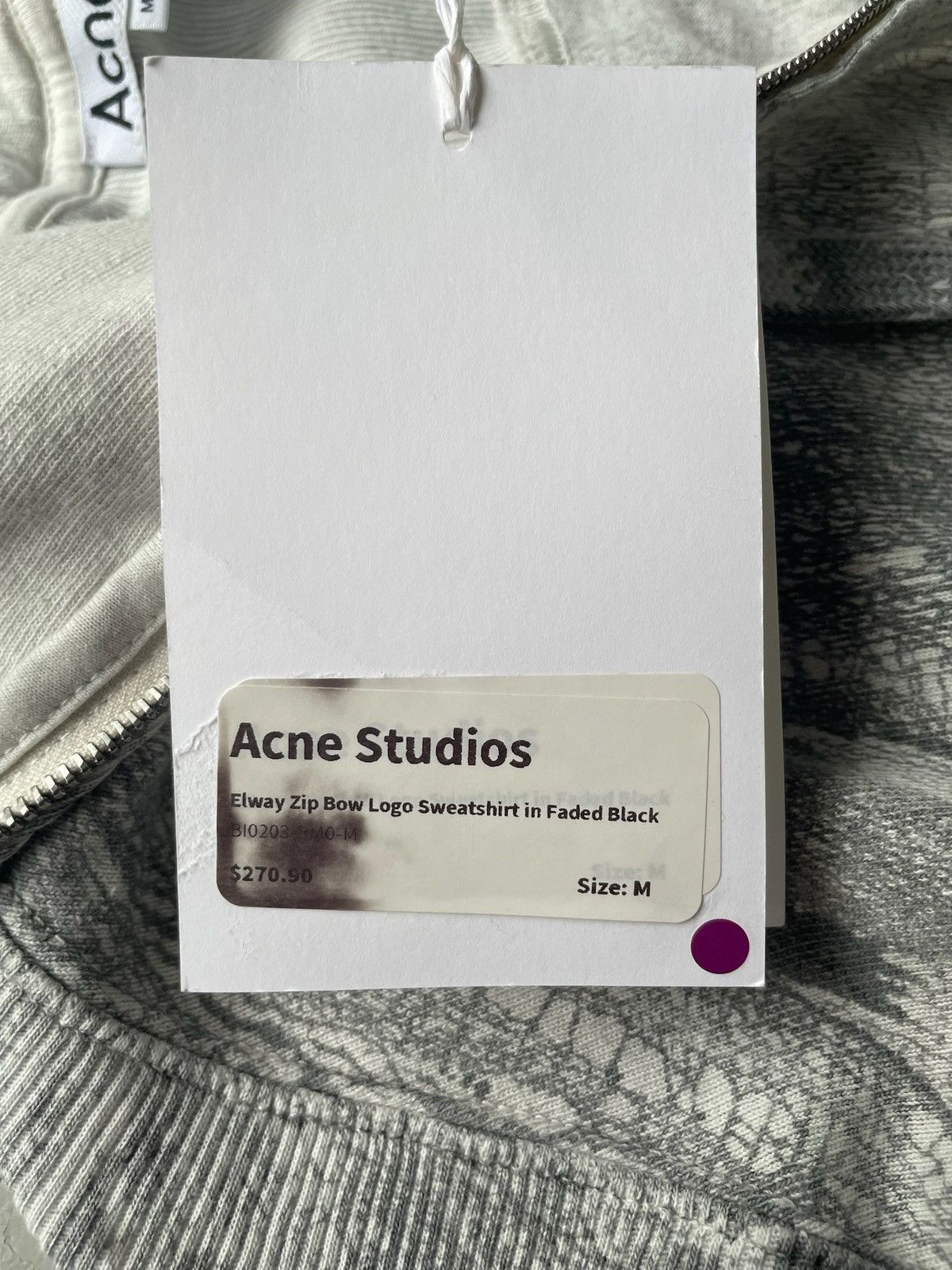 Acne Studios Acne Studios Elway Zip Bow Logo Sweatshirt Size US M / EU 48-50 / 2 - 6 Thumbnail