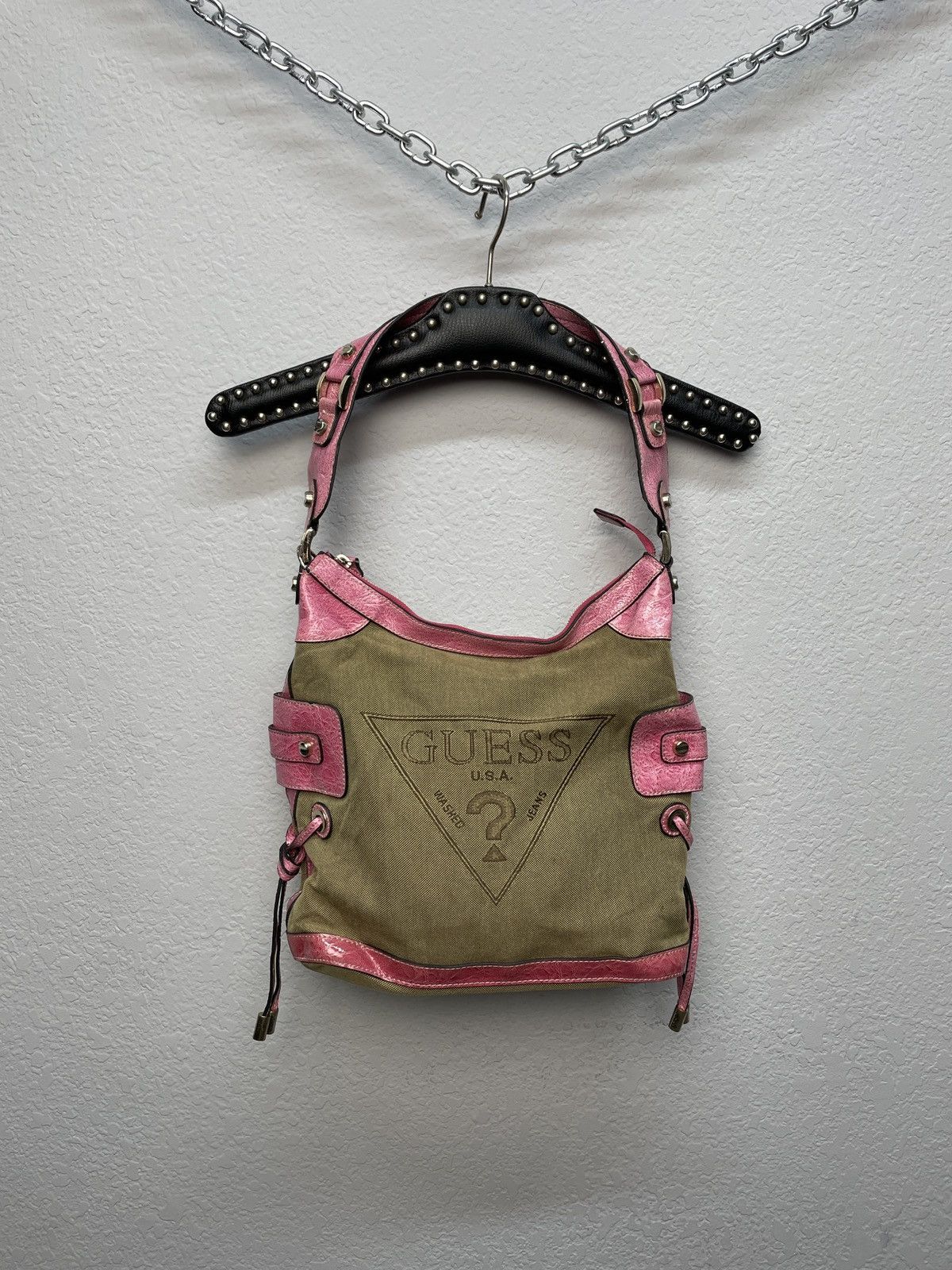 Guess Vintage 00s Guess Baguette Avantgarde Shoulder Bag Hobo Size ONE SIZE - 2 Thumbnail