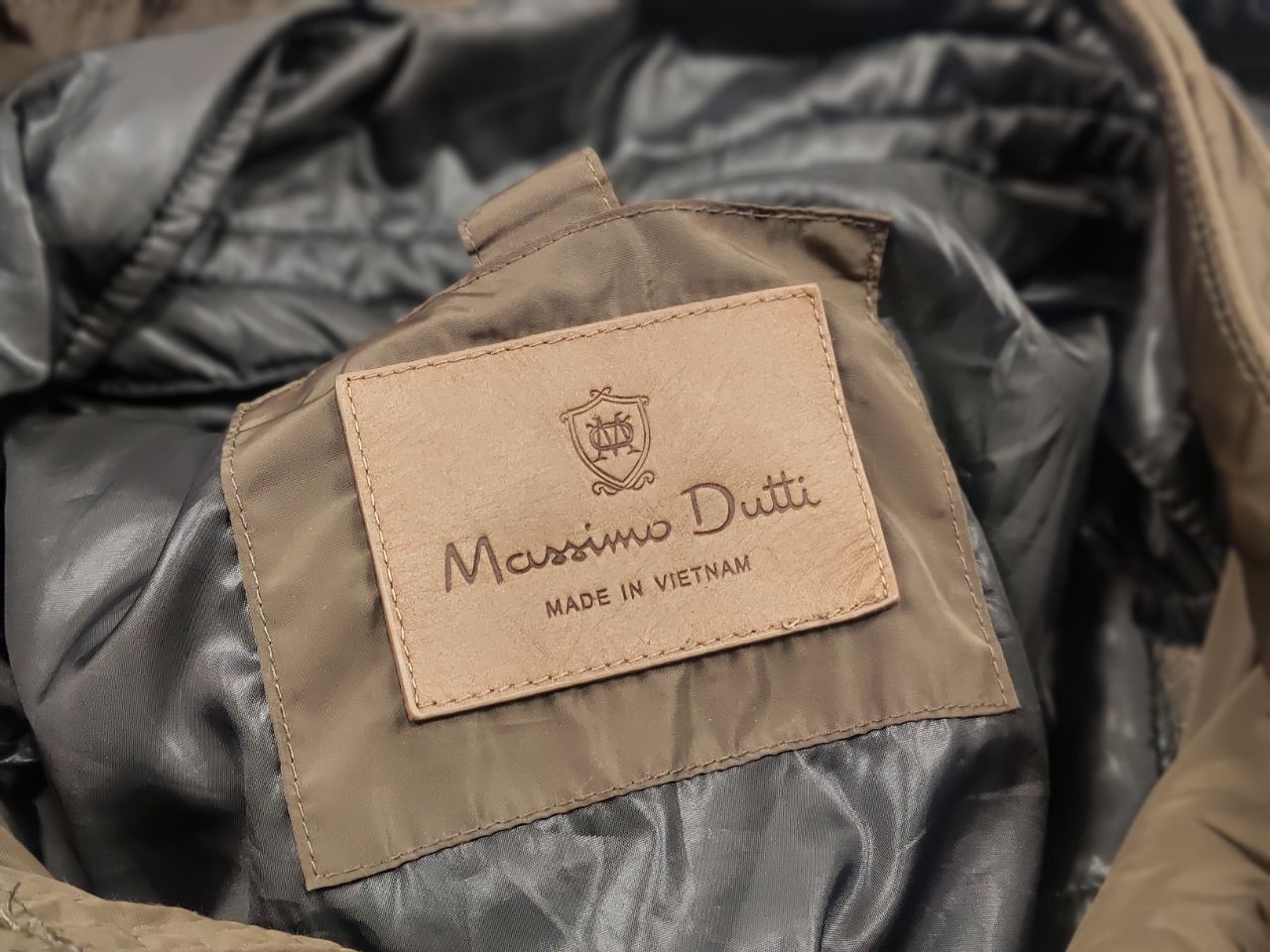 Massimo Dutti Massimo Dutti Nylon Brown Pocket Zip Hoodie Mens Jacket Size US XL / EU 56 / 4 - 16 Thumbnail