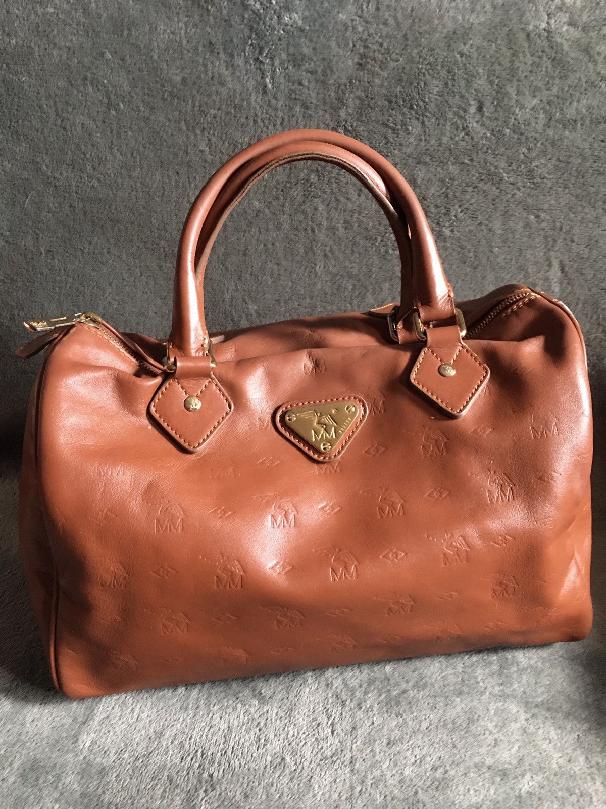 Vintage Maison Mollerus Leather Monogram Vintage Handbag Should Bag Size ONE SIZE - 1 Thumbnail