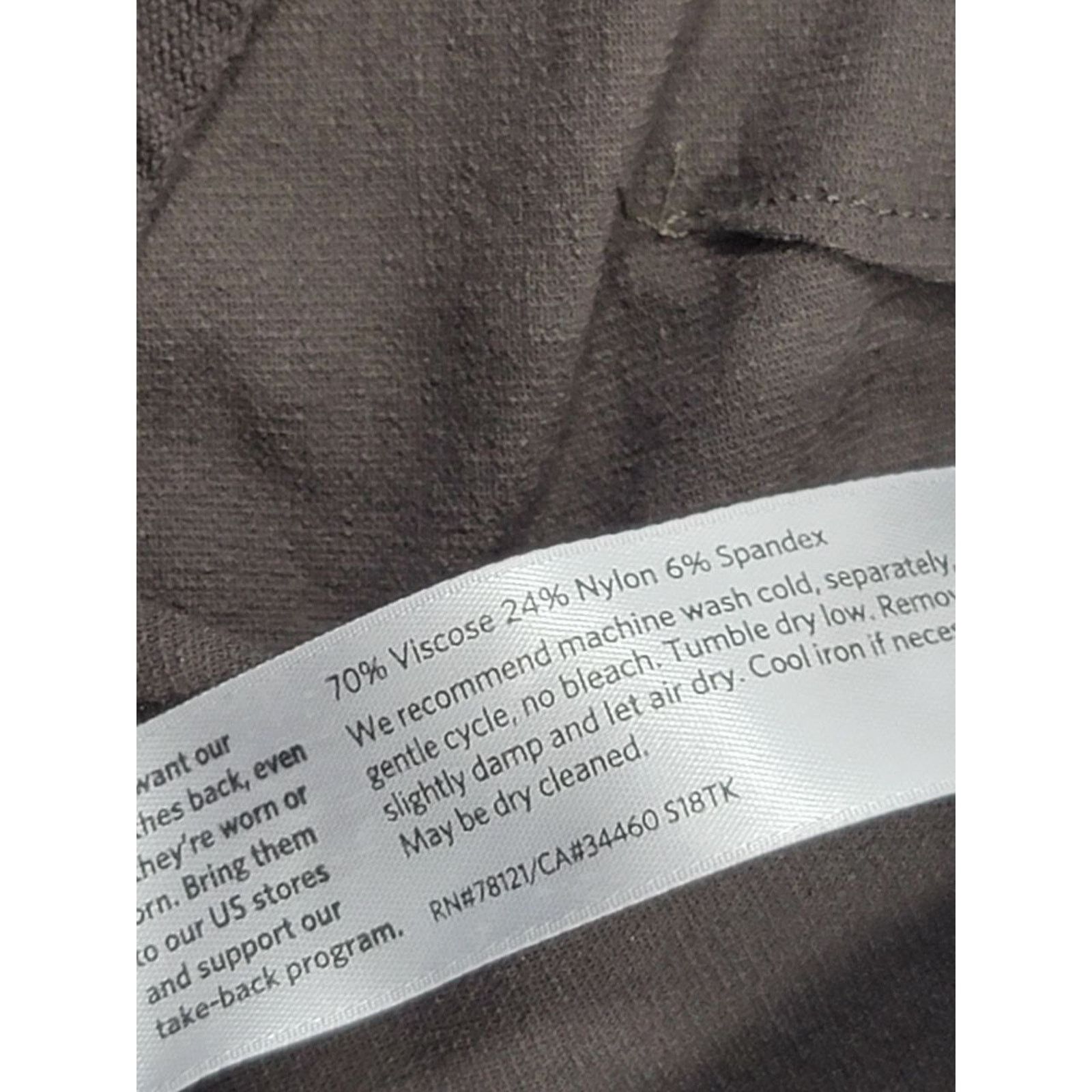 Eileen Fisher Eileen Fisher Gray Washable Crepe Pull-On Size Large A003089 Size 32" / US 10 / IT 46 - 6 Thumbnail
