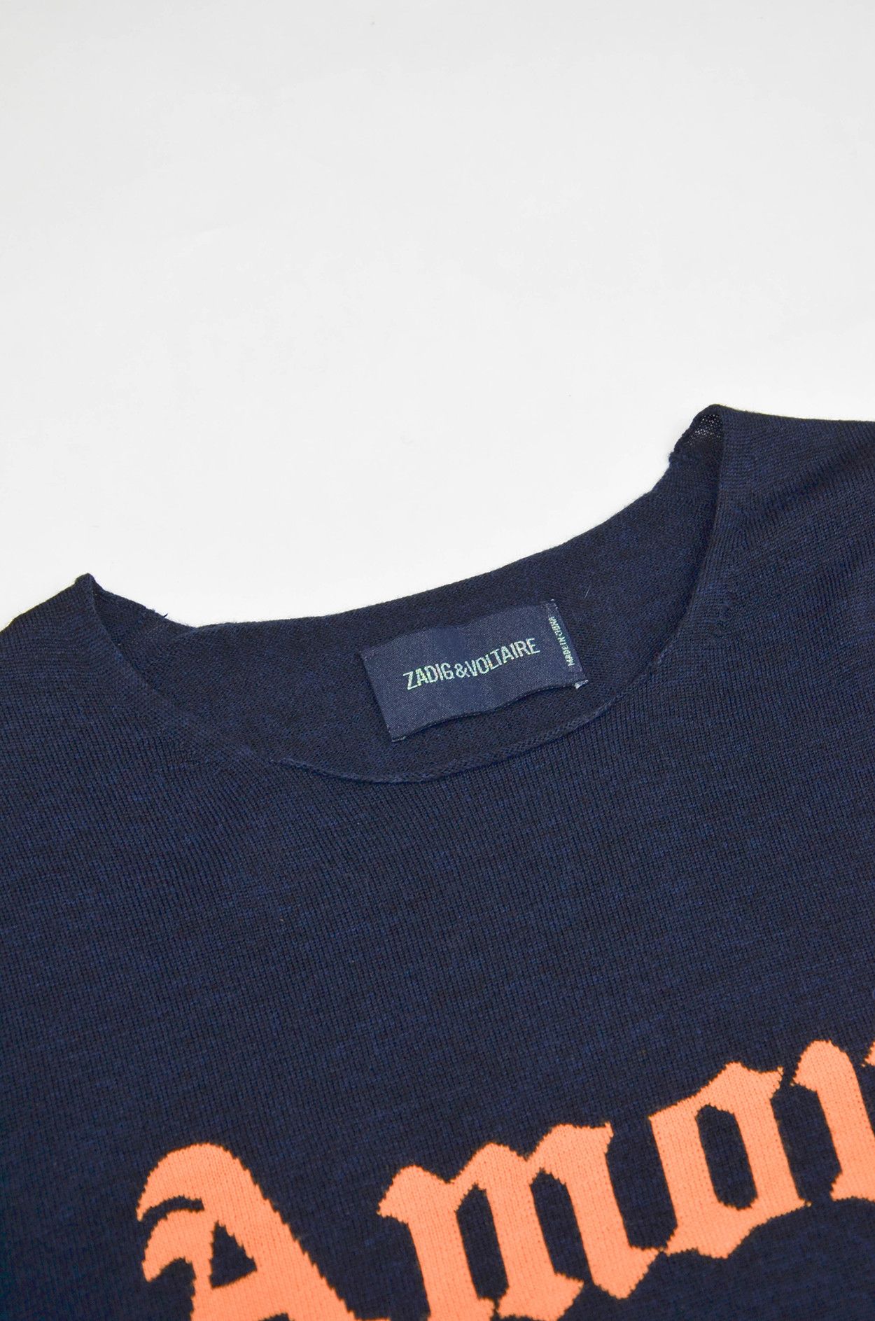 Zadig & Voltaire Zadig & Voltaire Amour Merino Lightweight Navy Sweater - L Size L / US 10 / IT 46 - 8 Thumbnail