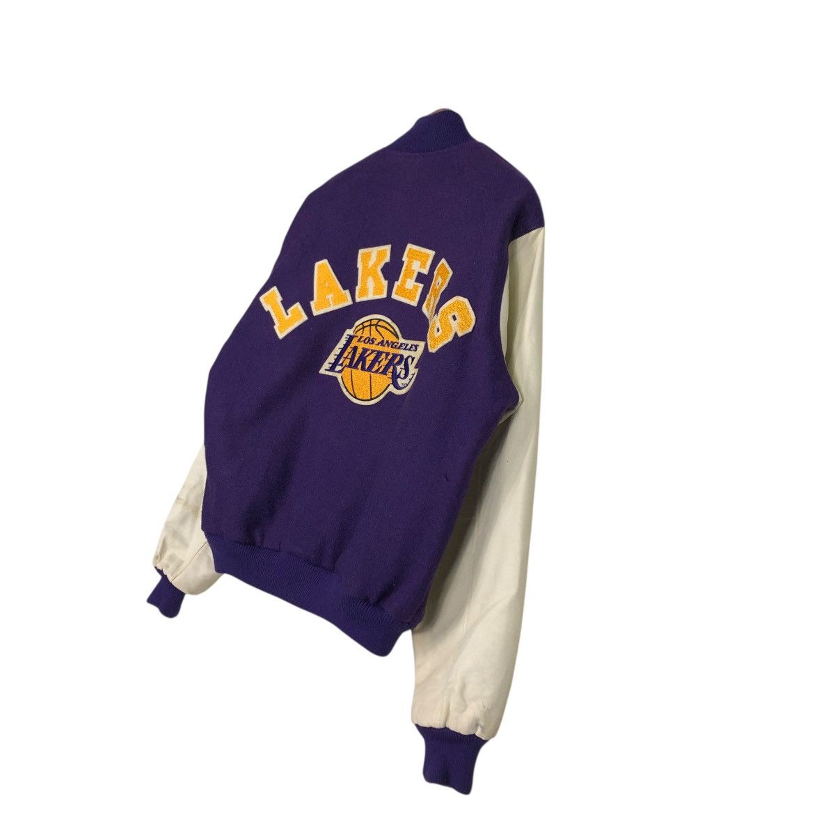 Chalk Line 🔥VINTAGE VARSITY LEATHER JACKET CHALK LINE LAKERS BIG LOGO Size US L / EU 52-54 / 3 - 12 Thumbnail