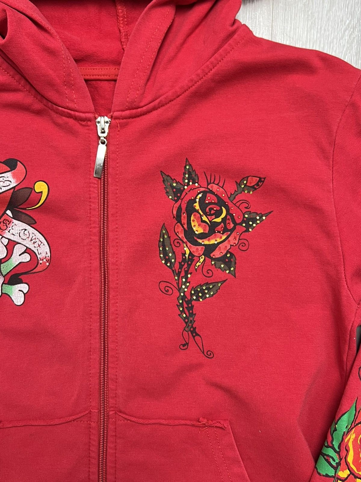 Christian Audigier Vintage Ed hardy love kills women’s hoodie Size S / US 4 / IT 40 - 3 Thumbnail