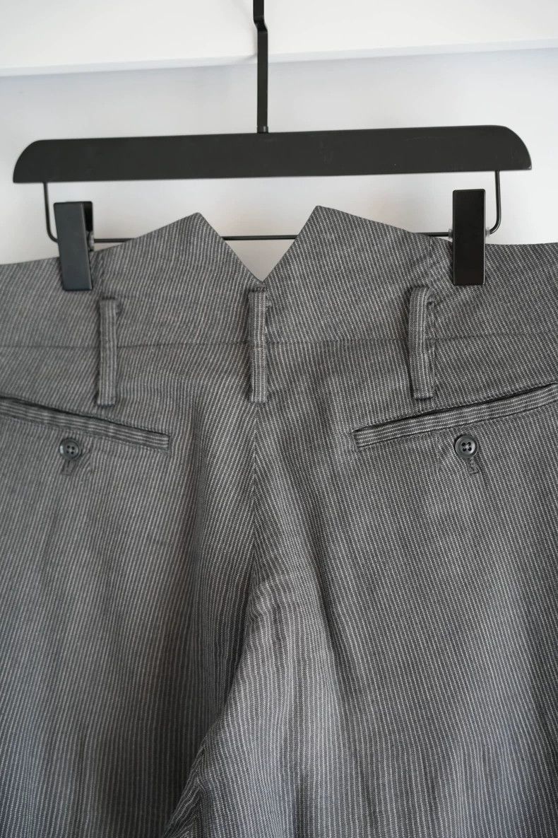 Yohji Yamamoto Yohji Yamamoto Yohji Yamamoto Grey Striped Tail Pants Size US 42 / EU 58 - 4 Thumbnail