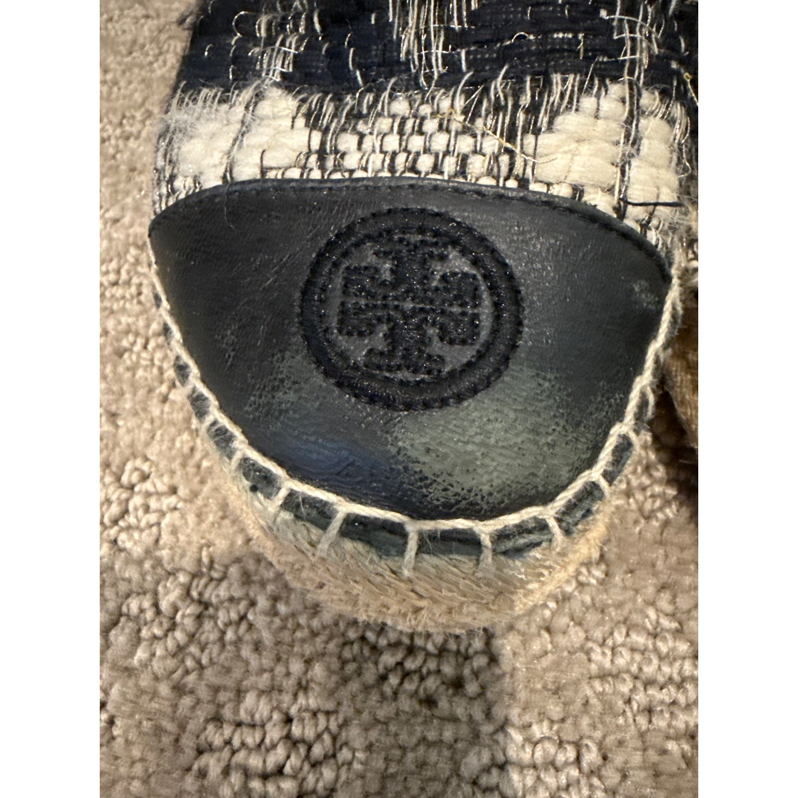 Tory Burch Tory Burch Women's Woven Stripe Cap Toe Espadrille Flats,7.5 Size US 7.5 / IT 37.5 - 10 Thumbnail