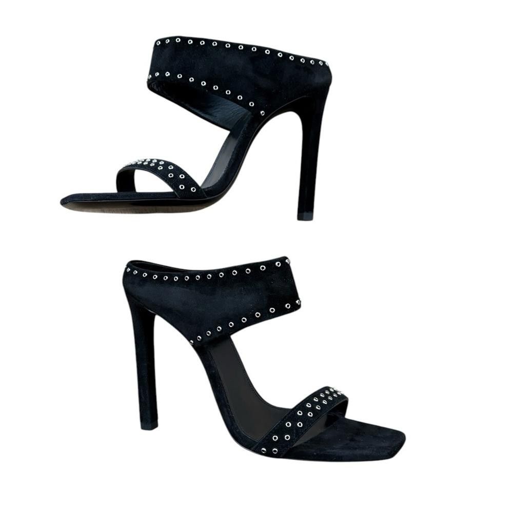 Yves Saint Laurent Saint Laurent Leather Mica 105 Stud Mule Black Size 6.5 Size US 6.5 / IT 36.5 - 4 Thumbnail