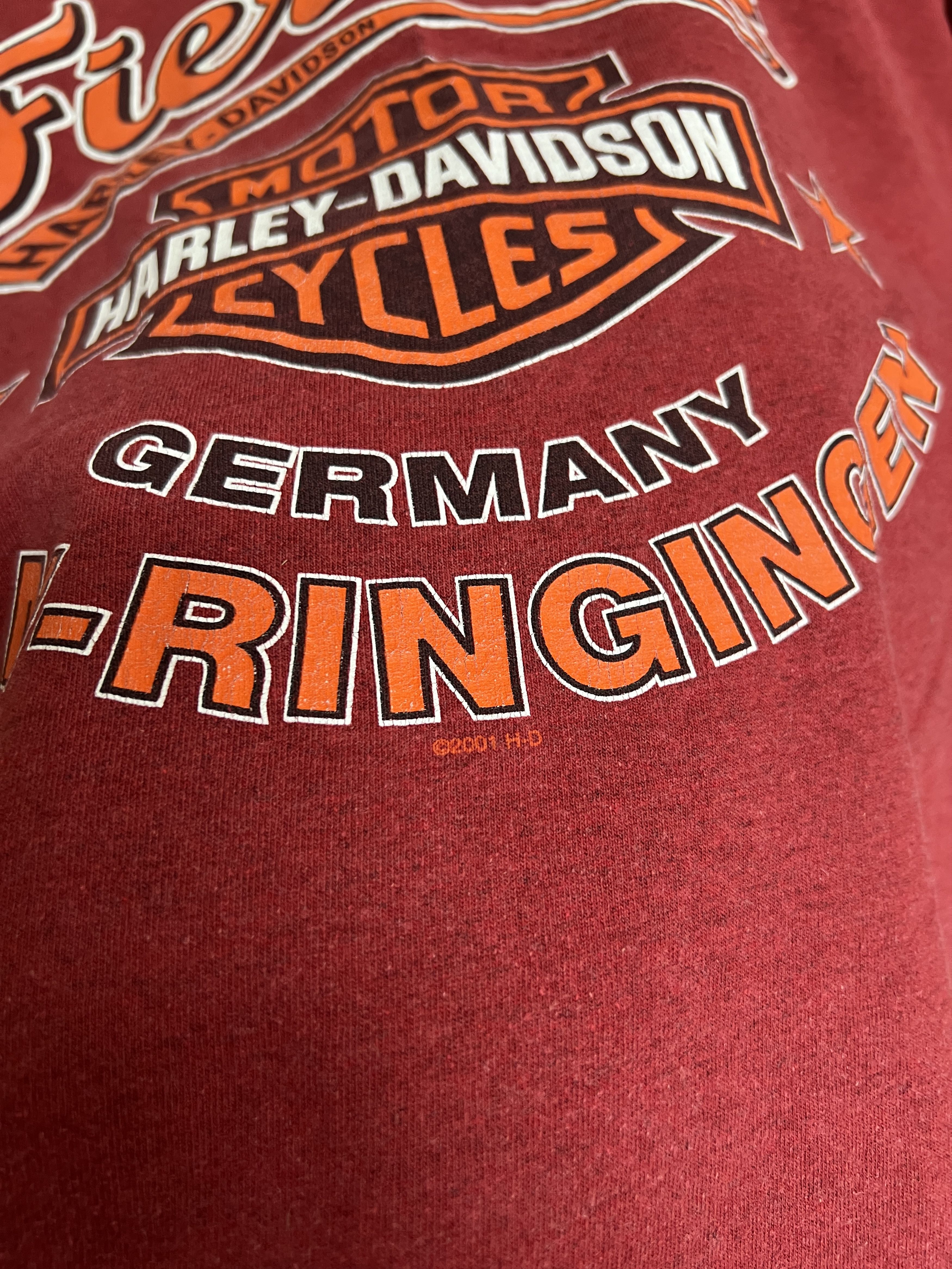 Harley Davidson Vintage 2001 Harley Davidson Fierek’s Ulm-Ringingen T-shirt Size US L / EU 52-54 / 3 - 9 Thumbnail