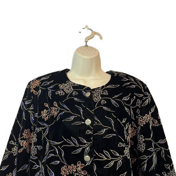 Vintage Vintage Gloria Lance black velvet embossed floral vintage ja Size M / US 6-8 / IT 42-44 - 5 Thumbnail