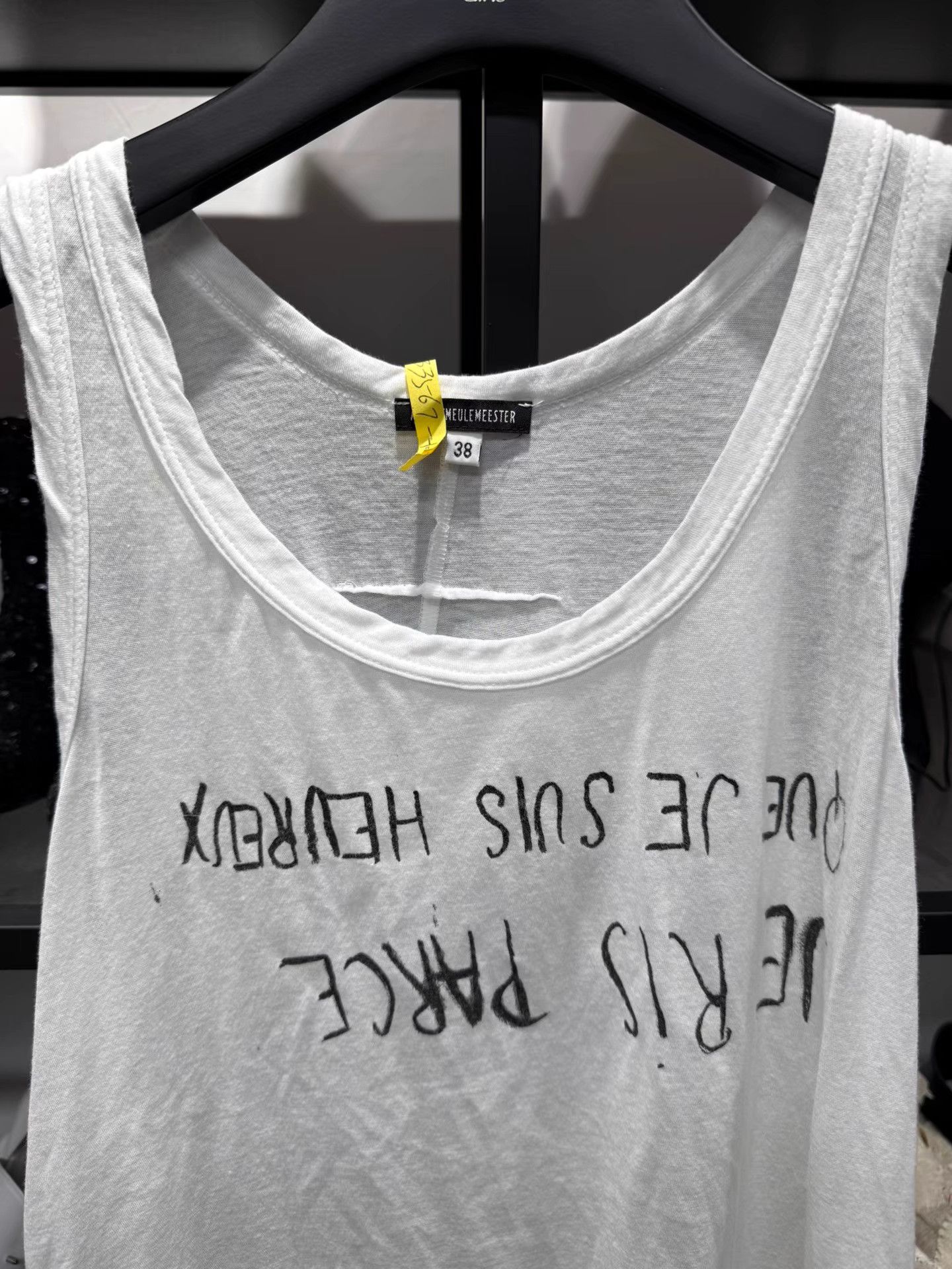 Ann Demeulemeester Ann Demeulemeester Reversed Slogan Vest K20 Size XS / US 0-2 / IT 36-38 - 2 Thumbnail