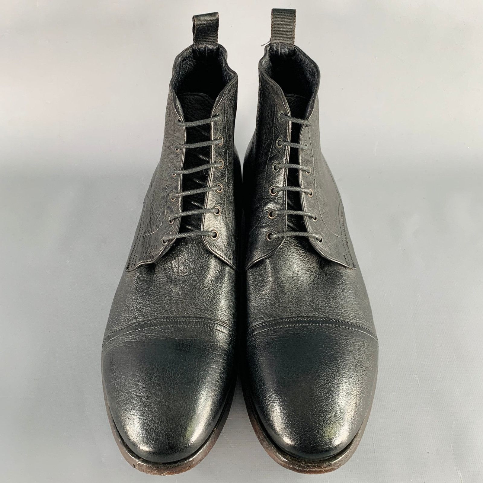Paul Smith PAUL SMITH Size 12 Black Leather Lace-Up Ankle Boots Size US 12 / EU 45 - 4 Thumbnail