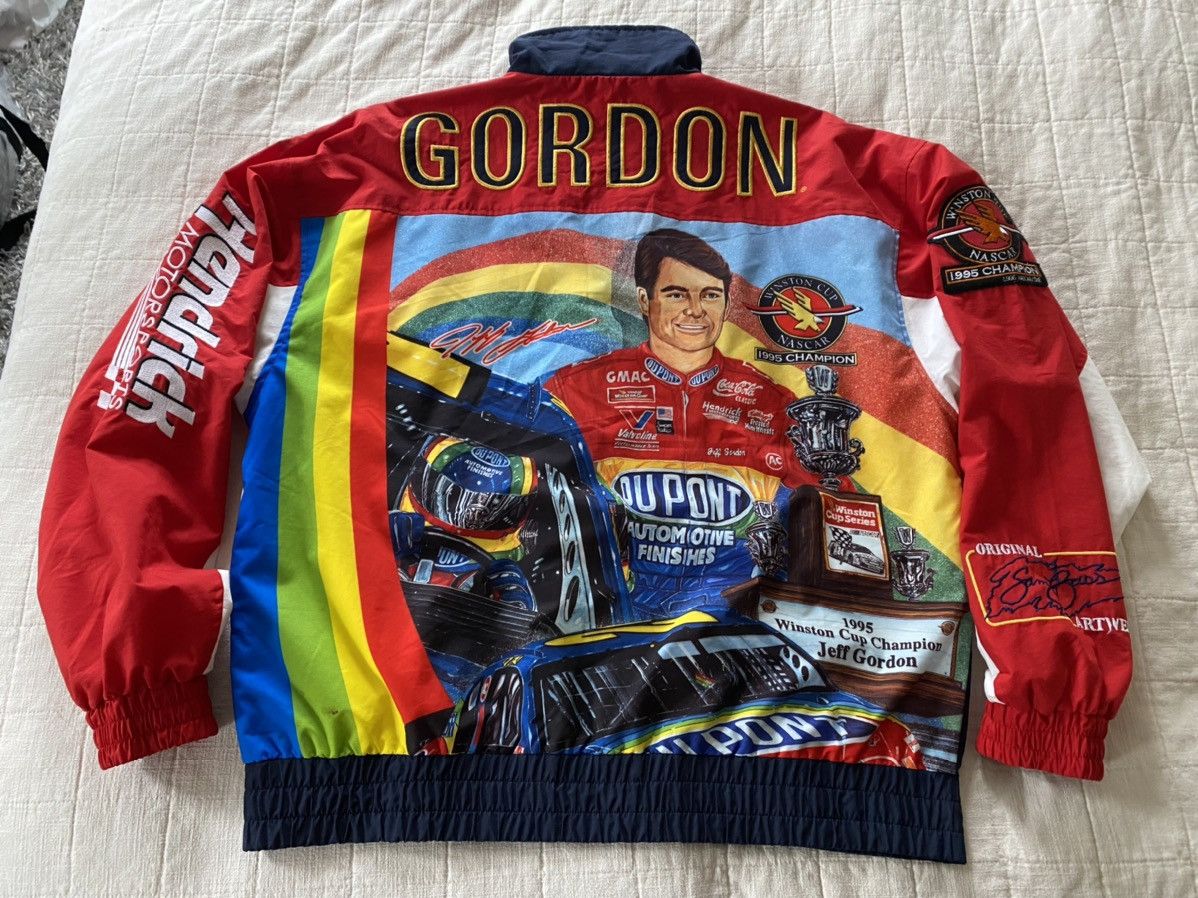 image of Nascar x Vintage 1995 Jeff Gordon Big Graphic Jacket XL in Black, Men's