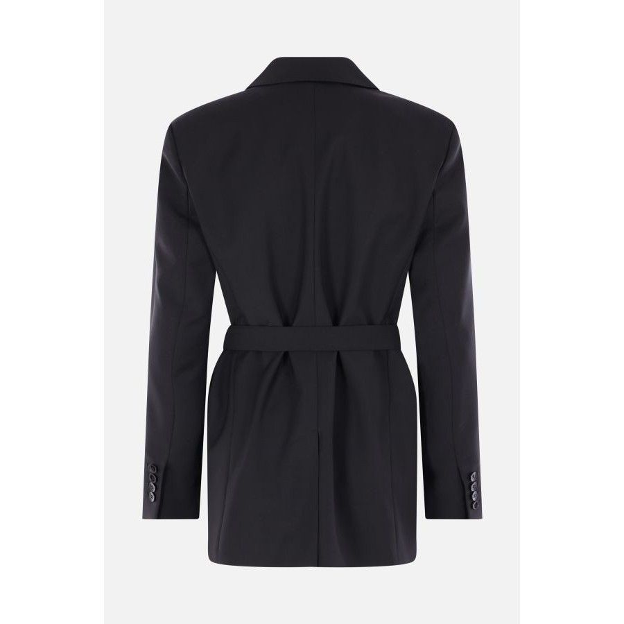 Max Mara MAX MARA Talento Black Wool Belted Jacket New & Authentic (W Size M / US 6-8 / IT 42-44 - 2 Thumbnail