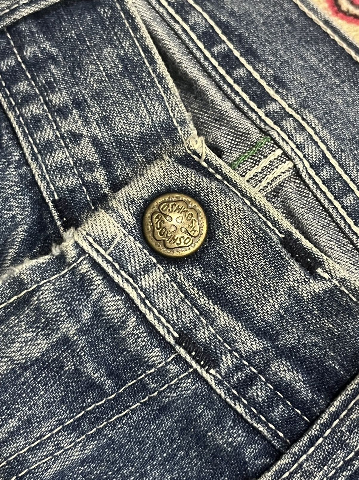Oshkosh ⚡️Vintage⚡️Oshkosh Carpenter Distressed Blue Washed Jeans Size US 31 - 5 Thumbnail