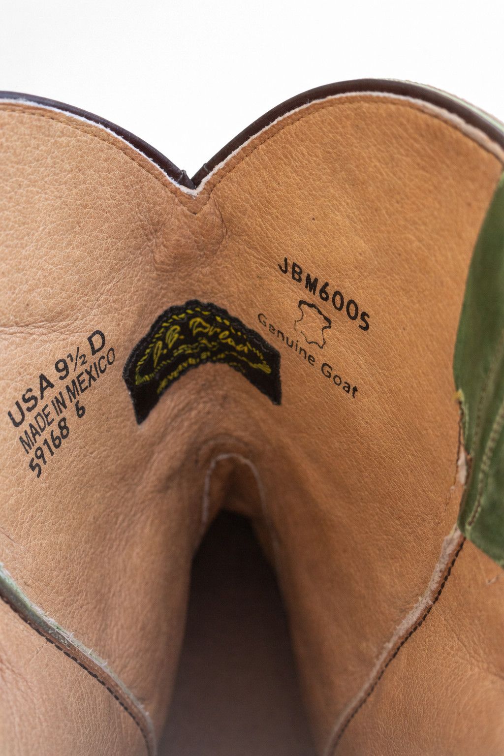 Other J.B. Dillon Western Cowboy Boots Green Goat Leather 9.5D Size US 9.5 / EU 42-43 - 3 Thumbnail