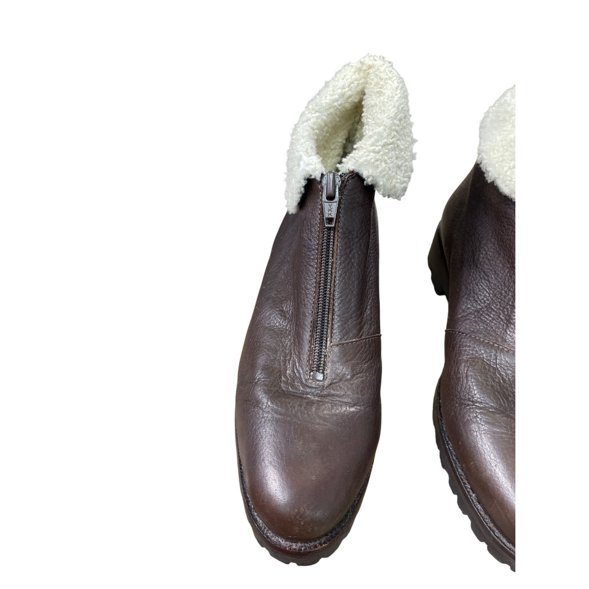 Cole Haan Cole Haan Womens Brown Leather Fur-Lined Ankle Boots Size 7. Size US 7.5 / IT 37.5 - 7 Thumbnail