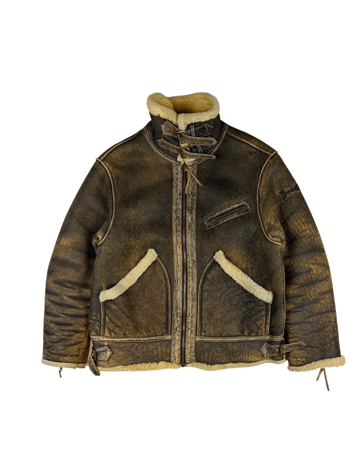 Diesel Diesel Shearling Jacket Vintage 1980 Sheepskin & Shearling Size US L / EU 52-54 / 3 - 1 Thumbnail