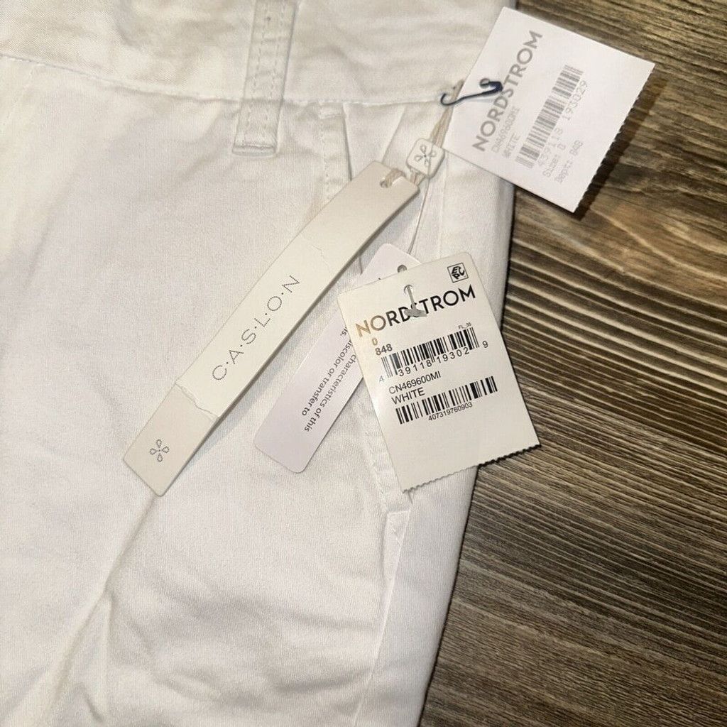 Nordstrom CASLON Women's 9" Stretch Cotton Twill Shorts - Size 0.T Size 25" / US 0 / IT 36 - 5 Thumbnail