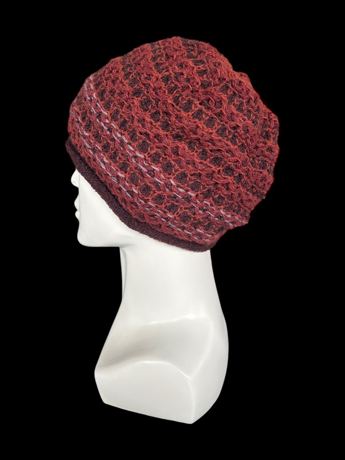 Japanese Brand × Kapital × Vintage Crochet knitted handmade Beanie Hats Rare ☠️☠️ Size ONE SIZE - 1 Thumbnail