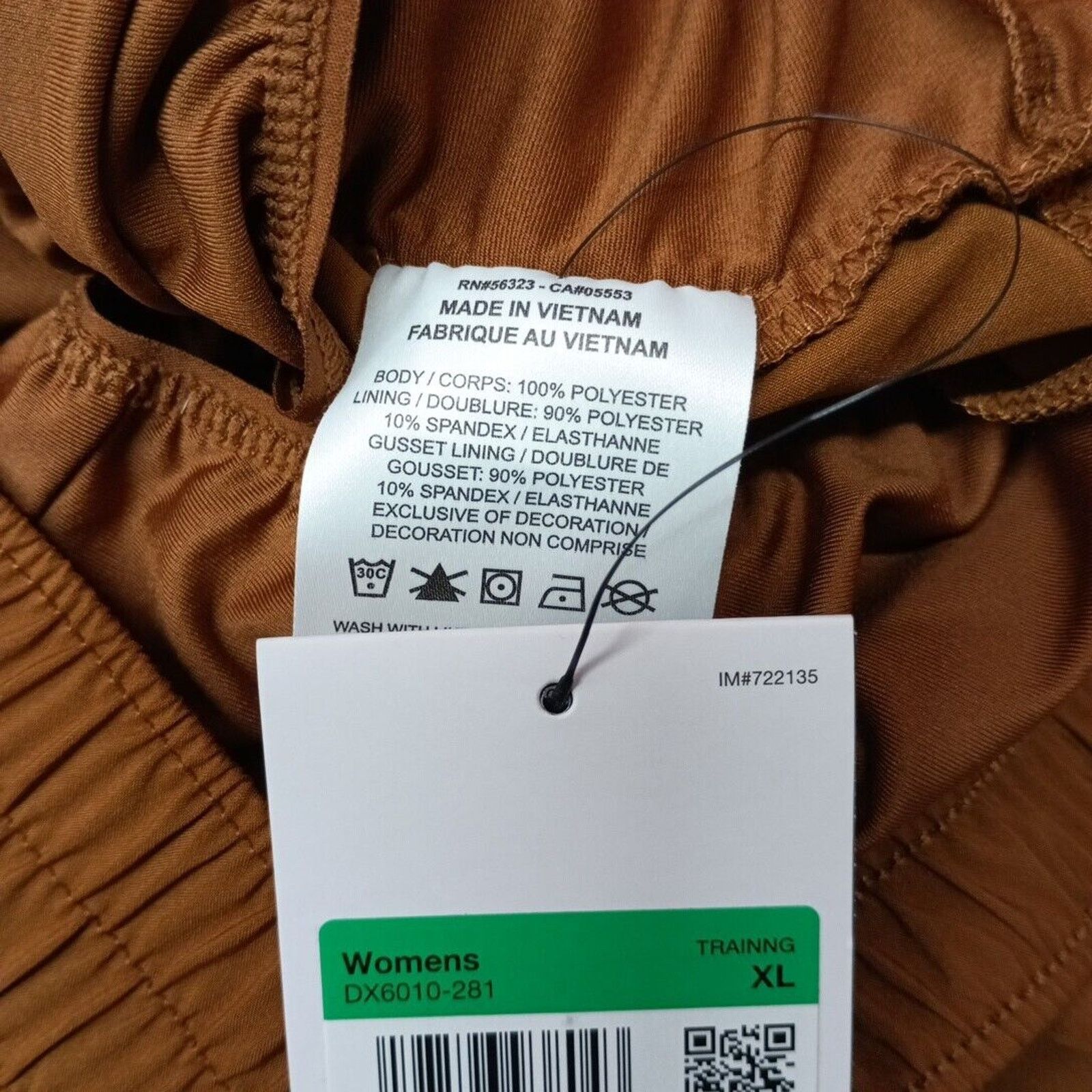 Nike Nike Women's One Dri-FIT Mid-Rise Shorts 3in Brown Size XL Size 38" / US 16 / IT 52 - 4 Thumbnail