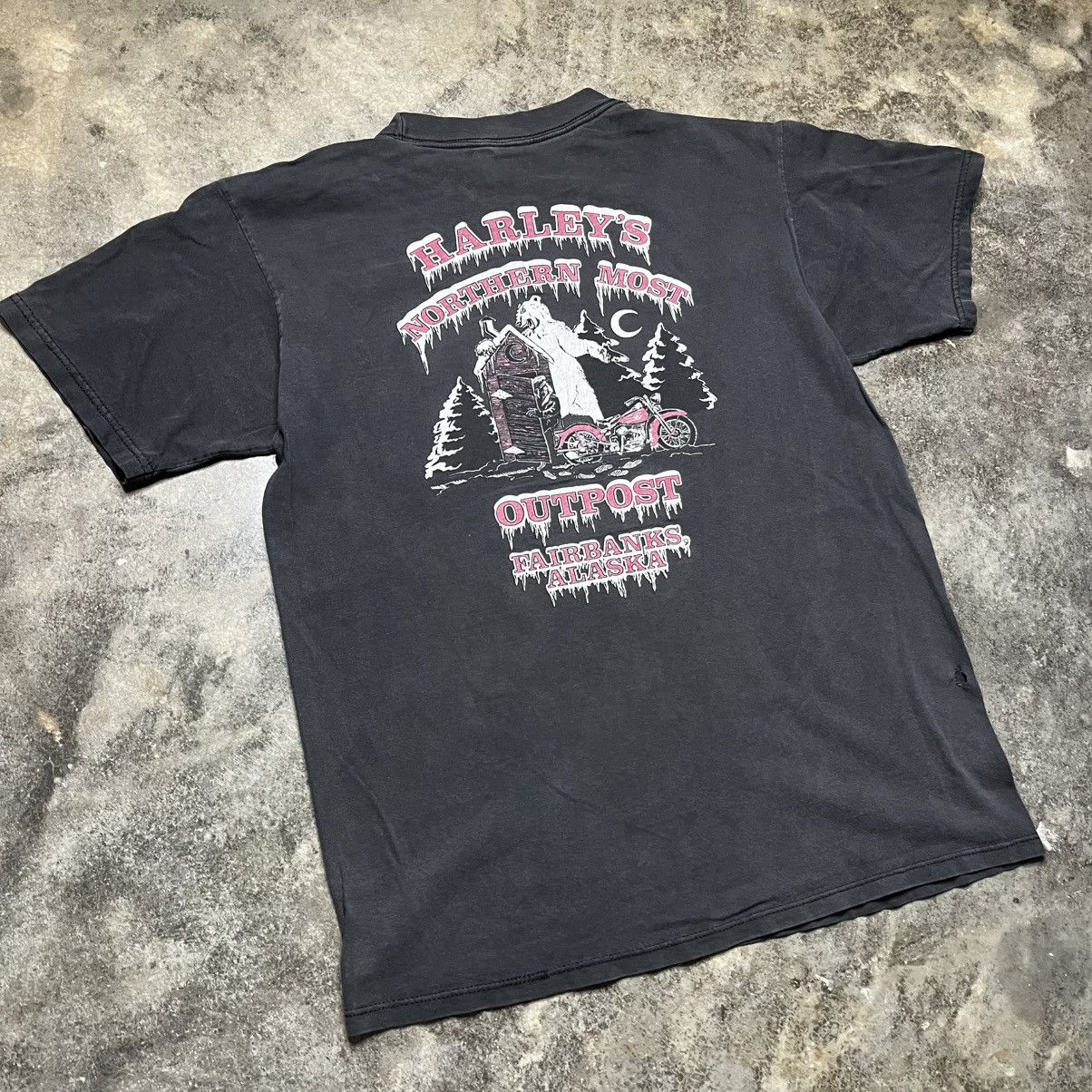 Harley Davidson vintage harley davidson polar bear faded black tshirt Size US L / EU 52-54 / 3 - 2 Thumbnail